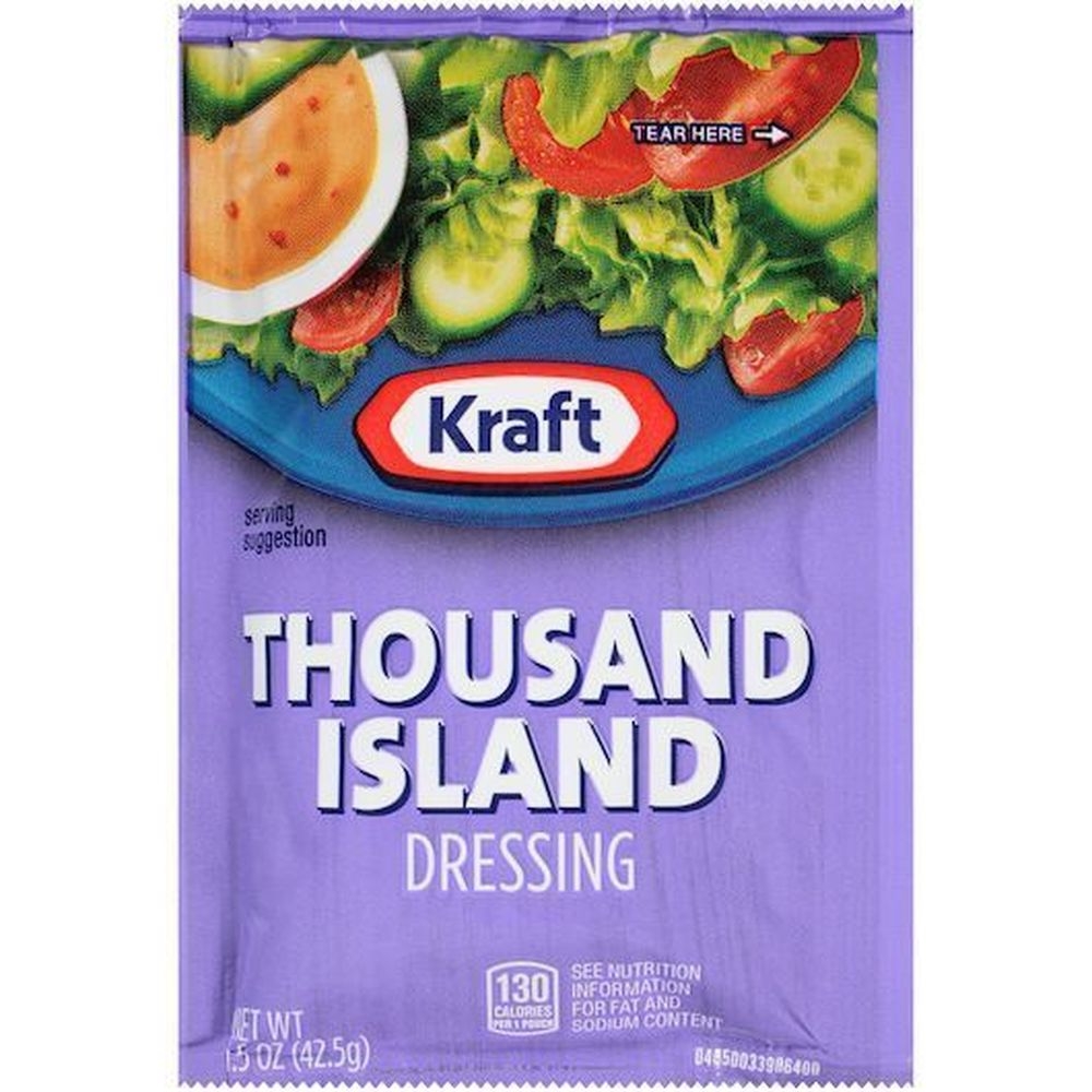 Kraft 1000 Island Dressing, 1.5 Ounce -- 60 per case