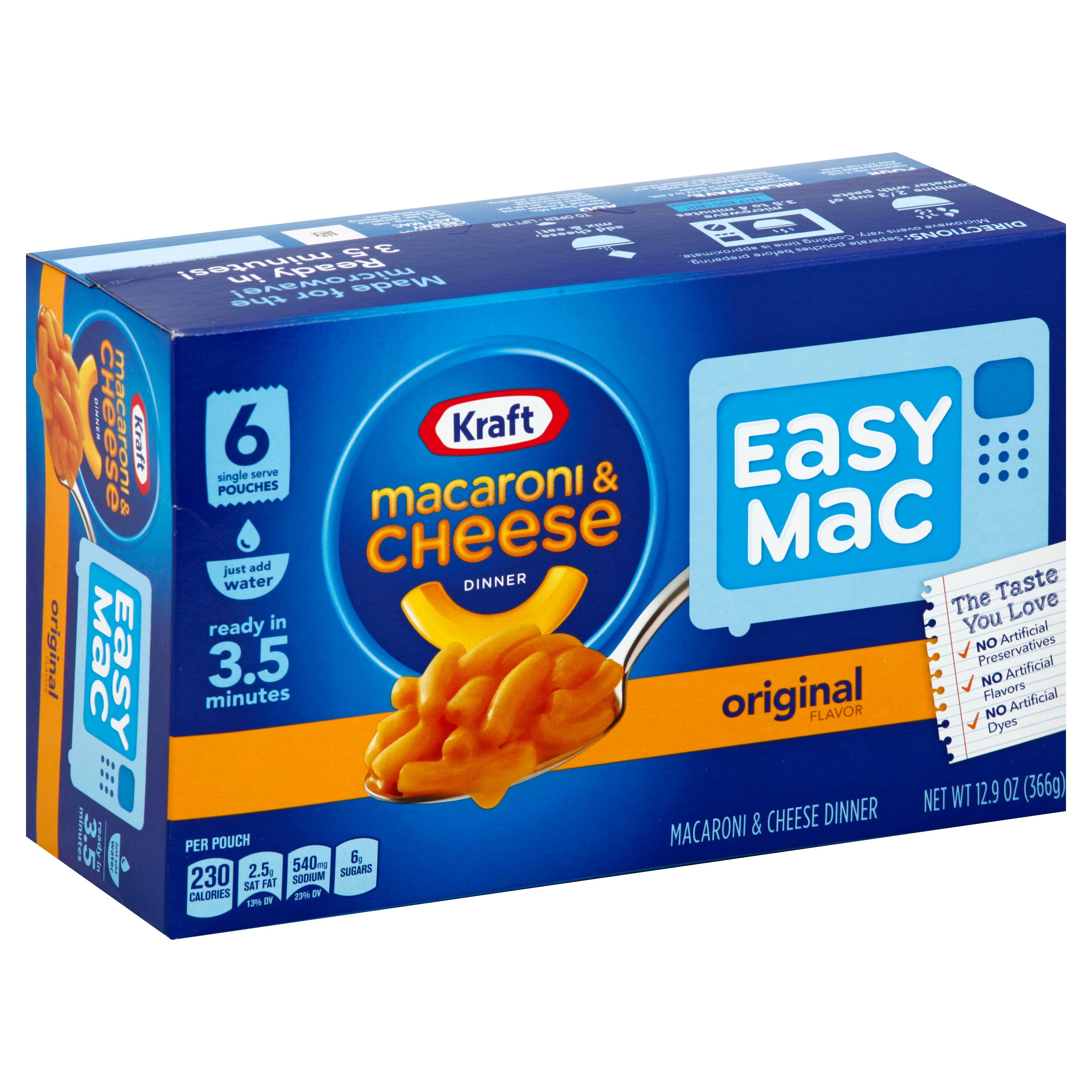 Kraft Macaroni & Cheese Single Serve Entree, 12.9 Ounce -- 8 Count