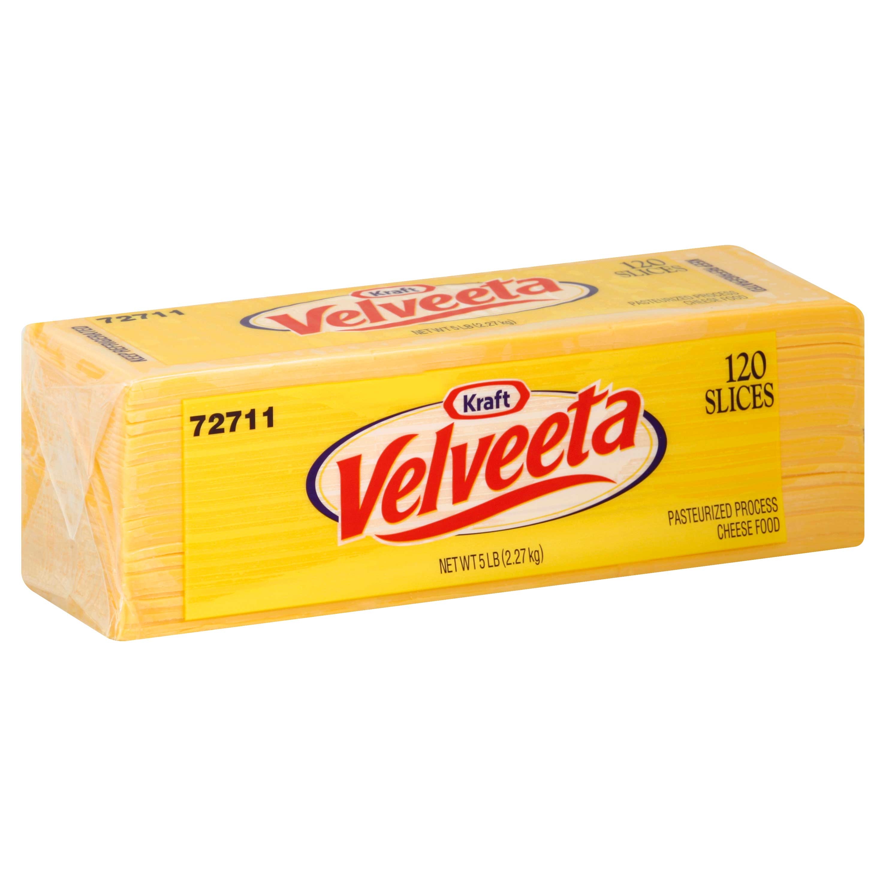 Kraft Velveeta Regular Sliced Cheese, 5 Pound -- 4 per case.