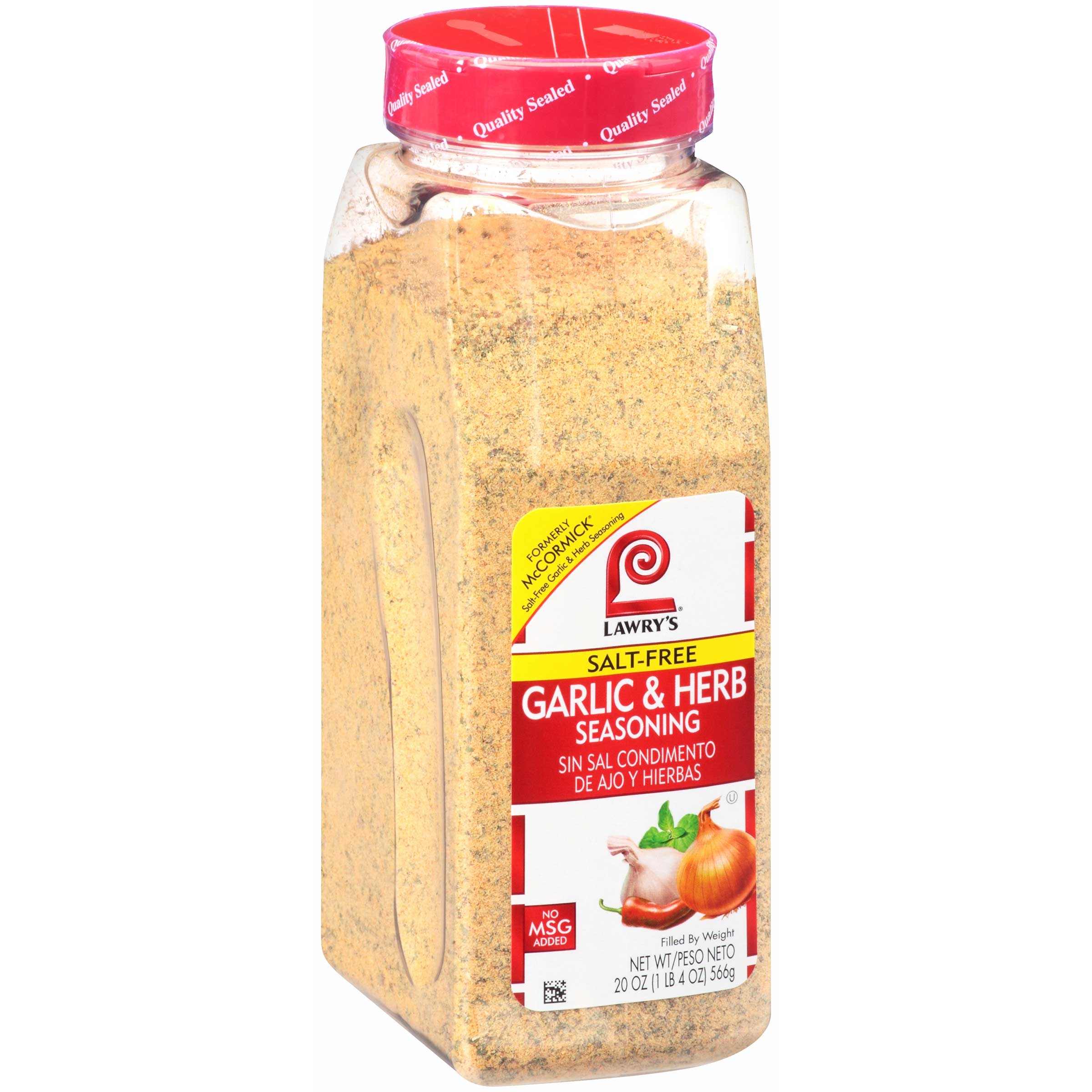 Lawry`s Salt Free Garlic & Herb Seasoning, 20 oz. -- 6 per case
