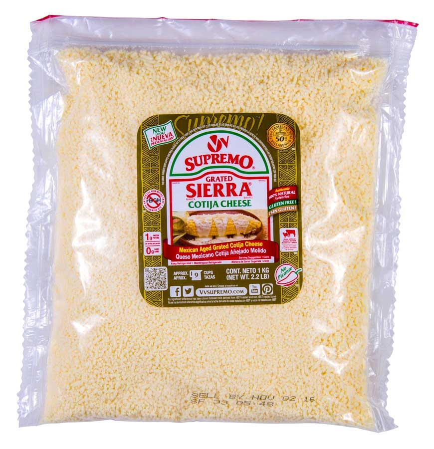 VV Supremo Sierra Queso Cotija Crumbling Cheese, 2.2 Pound -- 6 per case.
