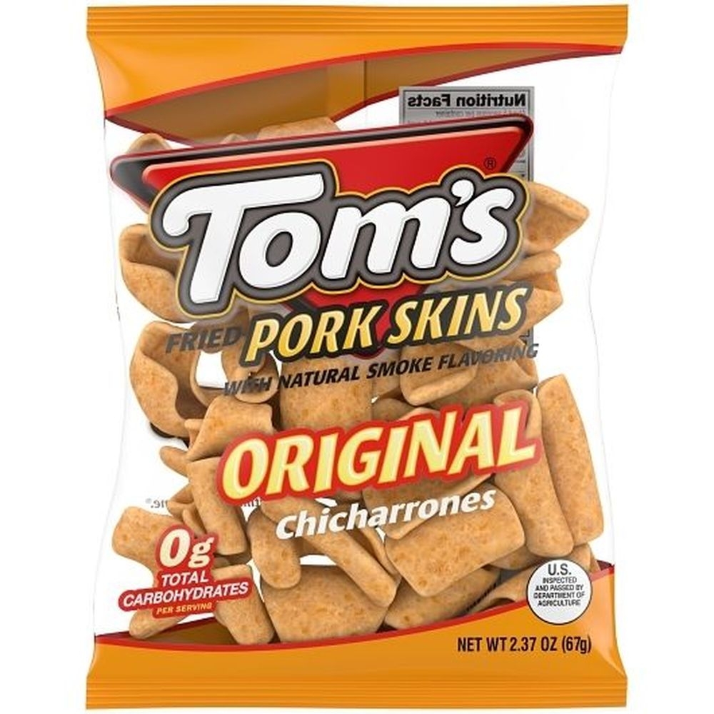 Toms Original Flavor Chicharrones Pork Skins, 2.37 Ounce -- 20 per case
