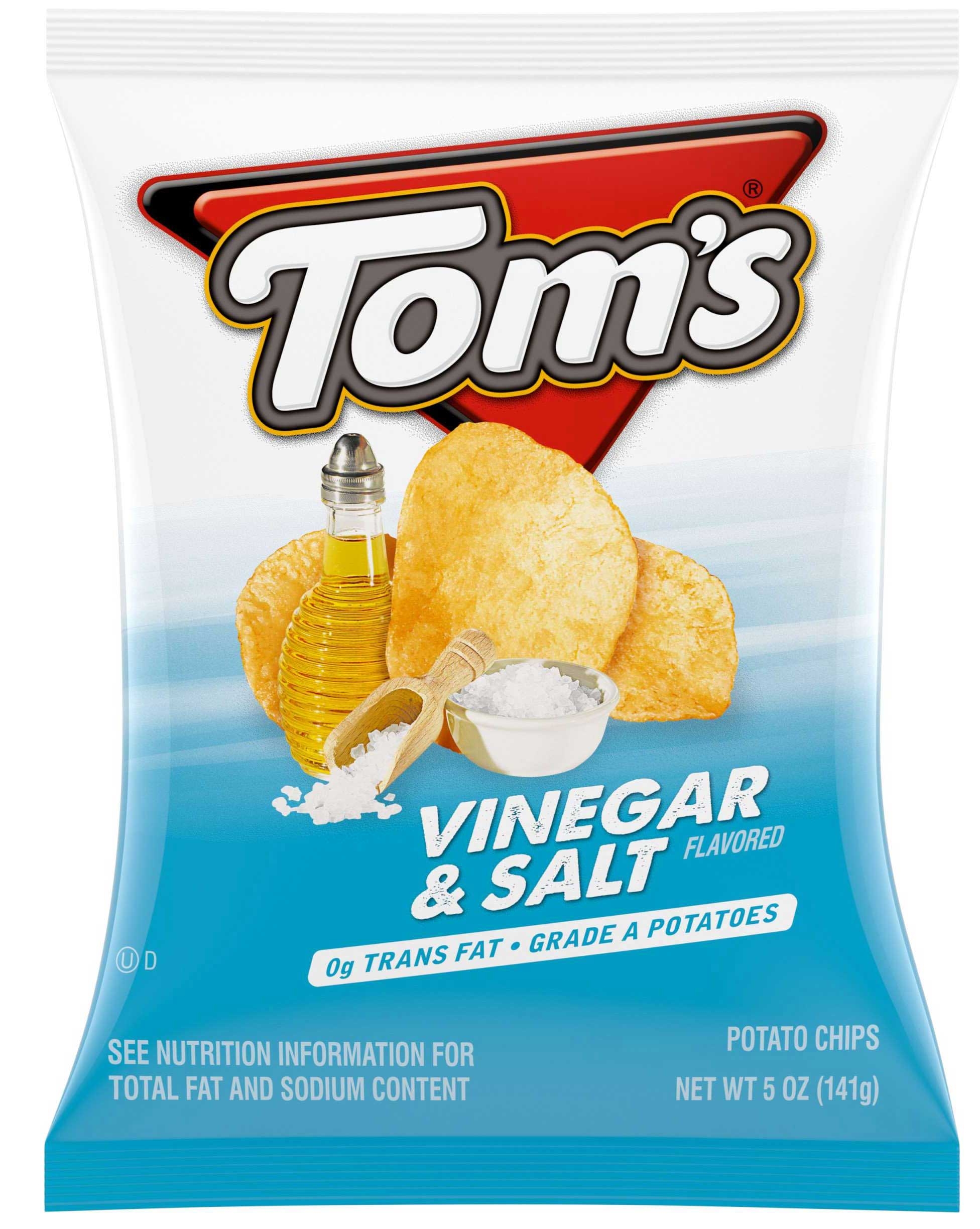 Toms Vinegar and Salt Potato Chips, 5 Ounce -- 9 per case