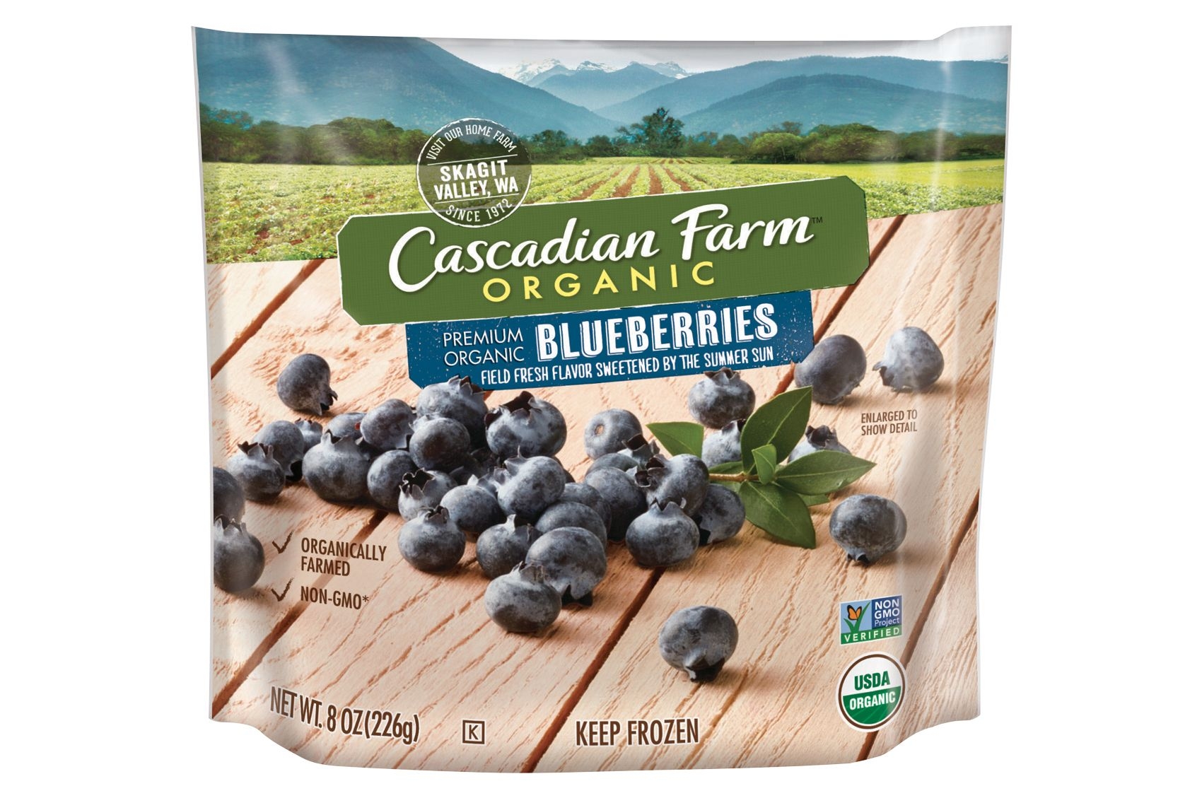 Cascadian Farm Organic Blueberries, 8 Ounce -- 12 per case.