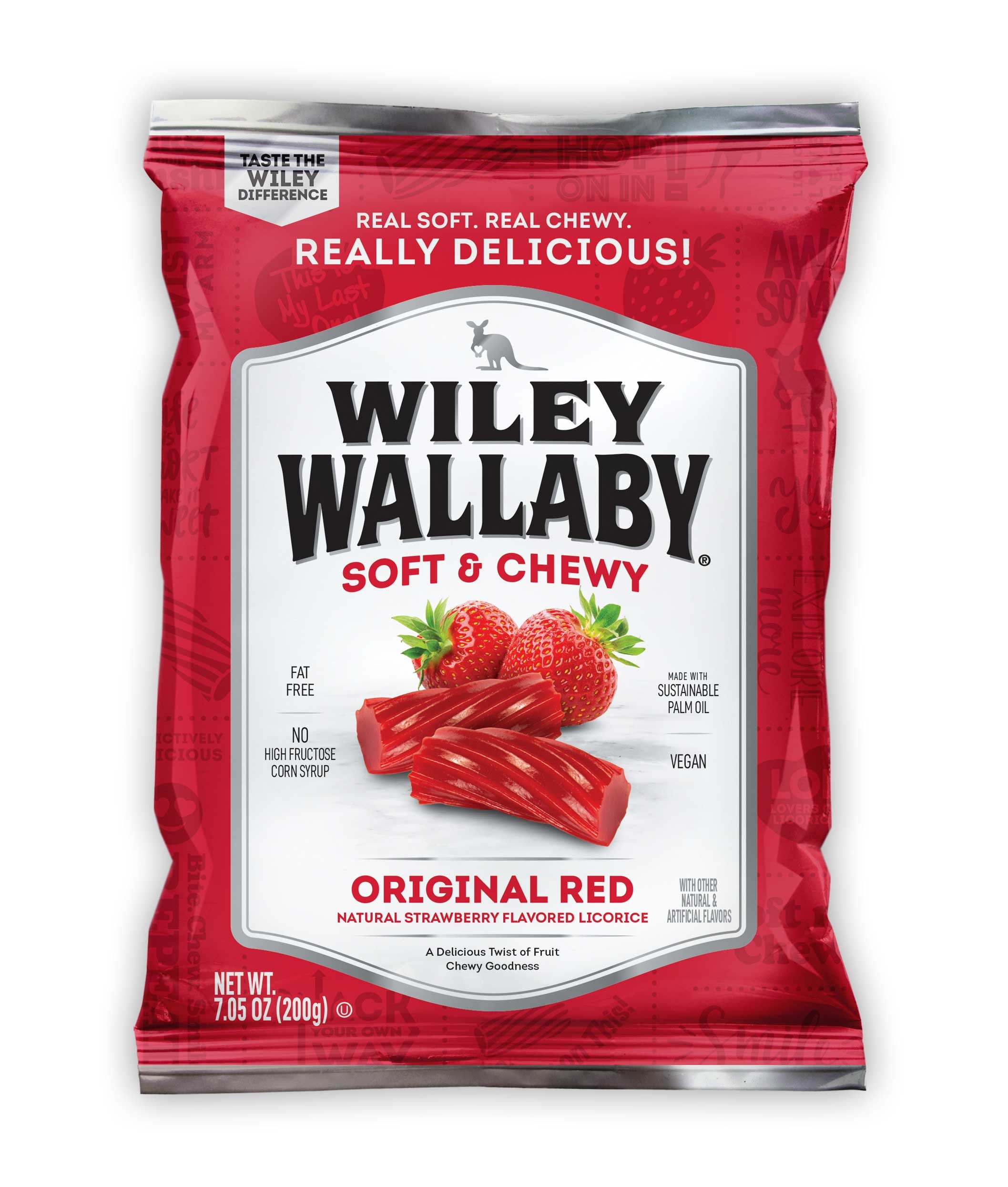Wiley Wallaby Red Aussie Licorice Candy, 7.05 Ounce -- 12 per case.