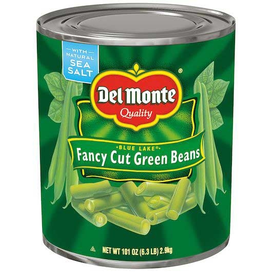 Del Monte Blue Lake Fancy Cut Green Beans, Number 10 Can -- 6 per case