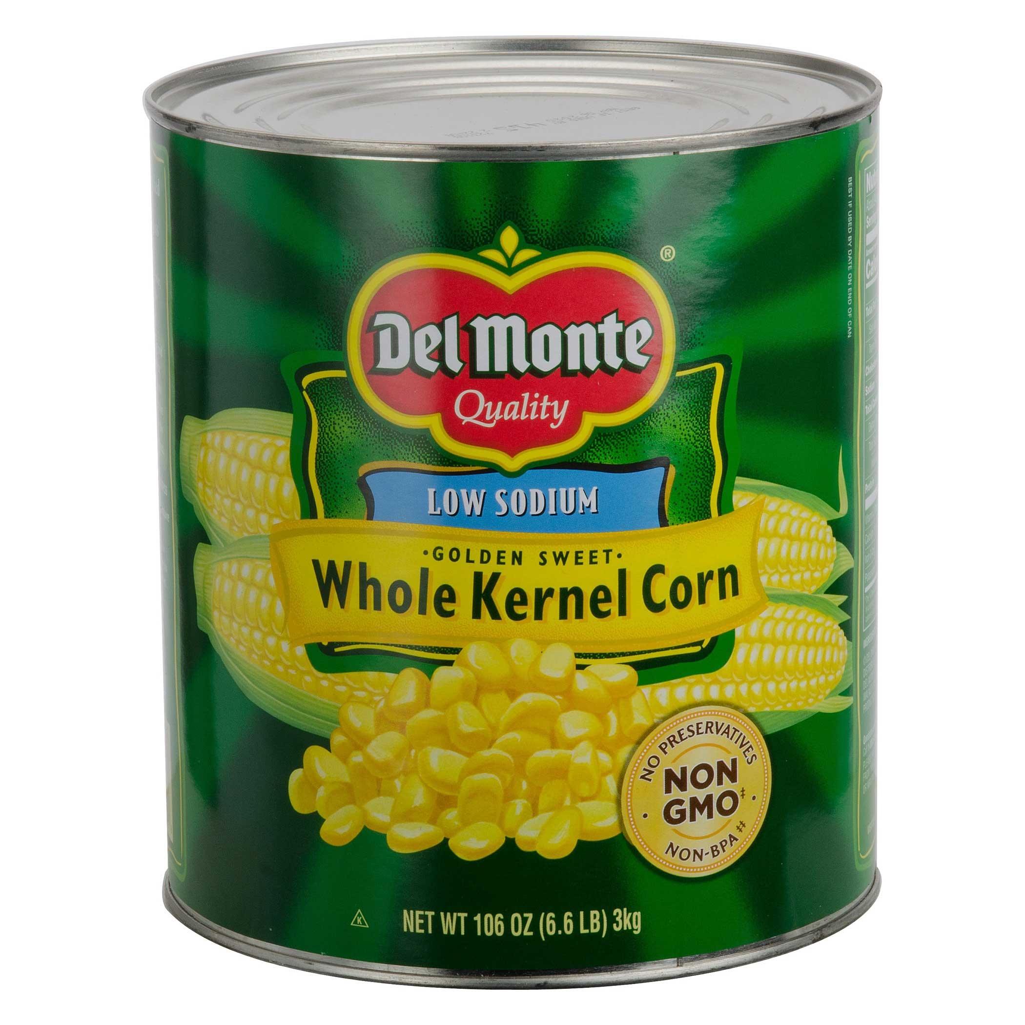 Del Monte Golden Sweet Whole Kernel Corn, 101 Ounce Can -- 6 per case.