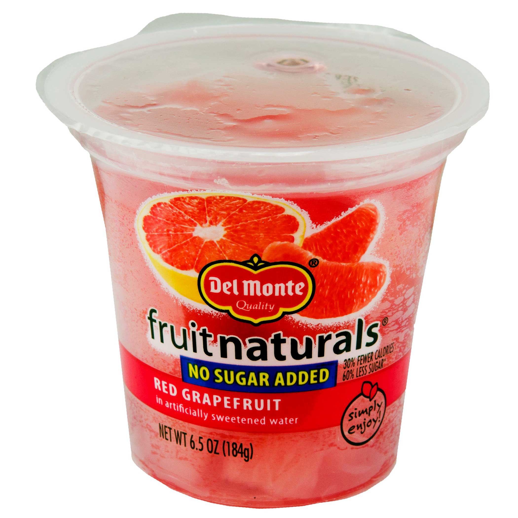 Del Monte Fruit Naturals No Sugar Added Red Grapefruit, 6.5 Ounce -- 12 per case.