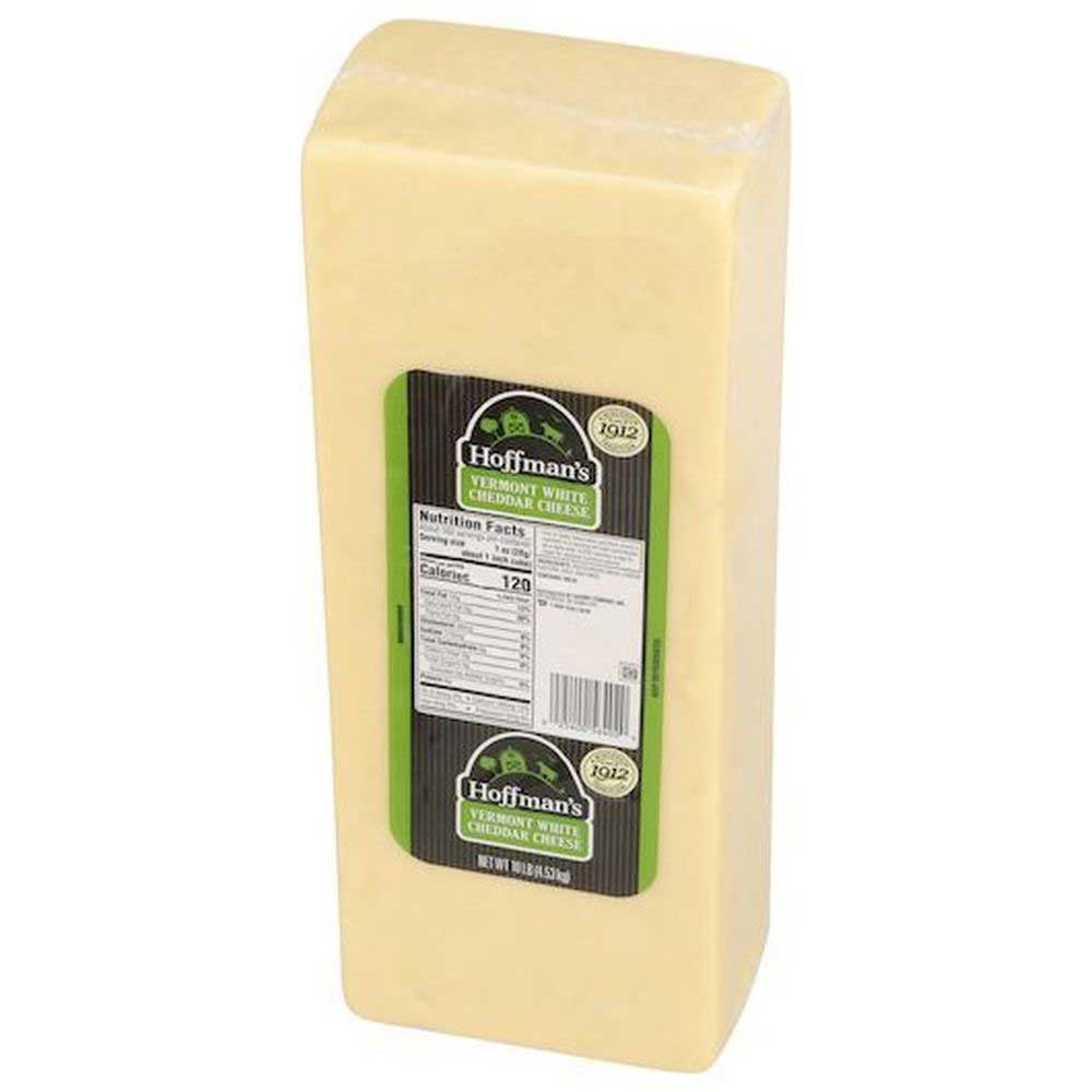 Hoffman White Vermont Sharp Cheddar Cheese, 10 Pound