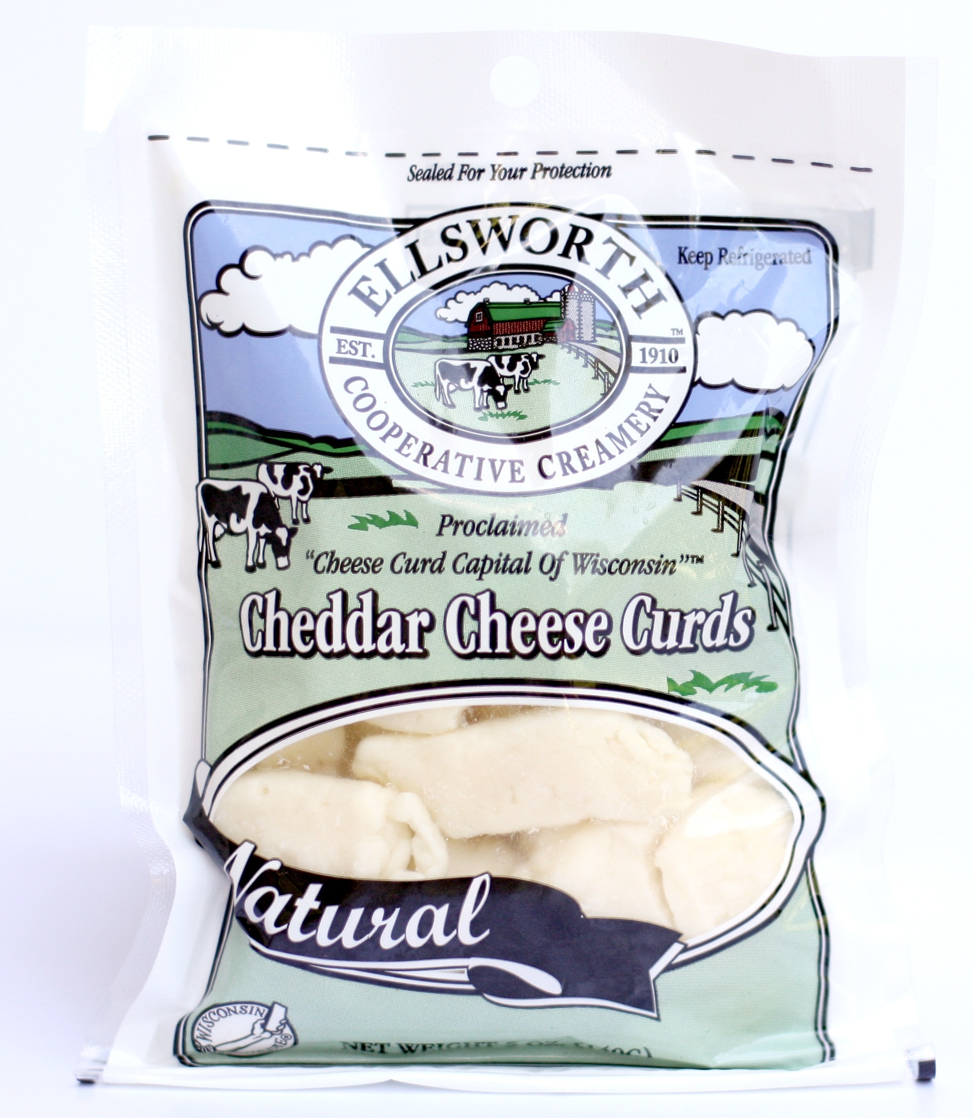 Ellsworth Natural White Cheddar Cheese Curd, 5 Ounce -- 12 per case