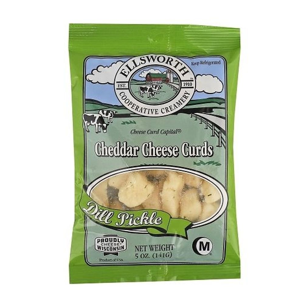 Ellsworth Dill Pickle Flavor Cheddar Cheese Curds, 5 Ounce -- 12 per case
