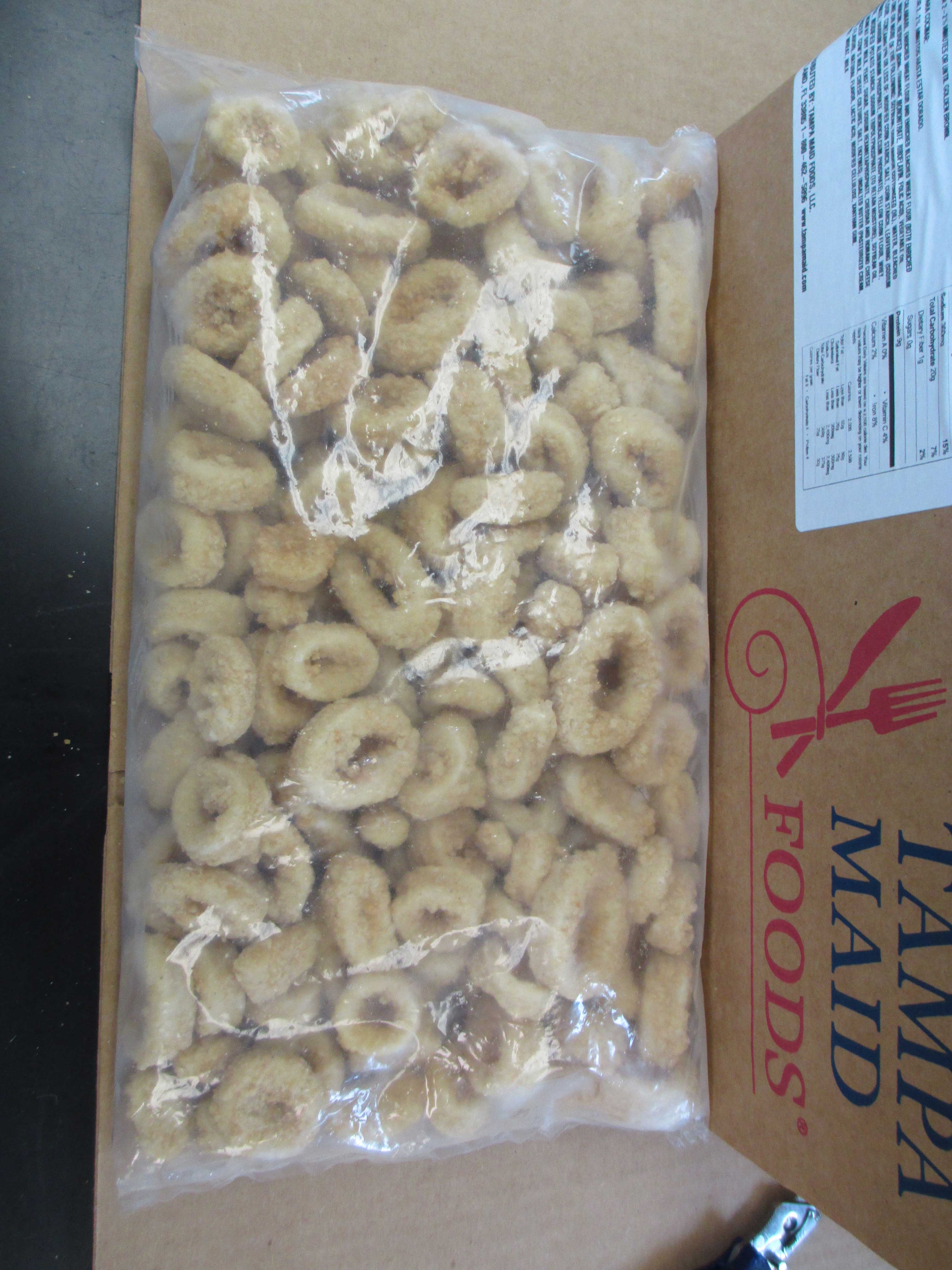 Tampa Maid Diptn Dusted Breaded Calamari Ring, 2 Pound -- 6 per case.