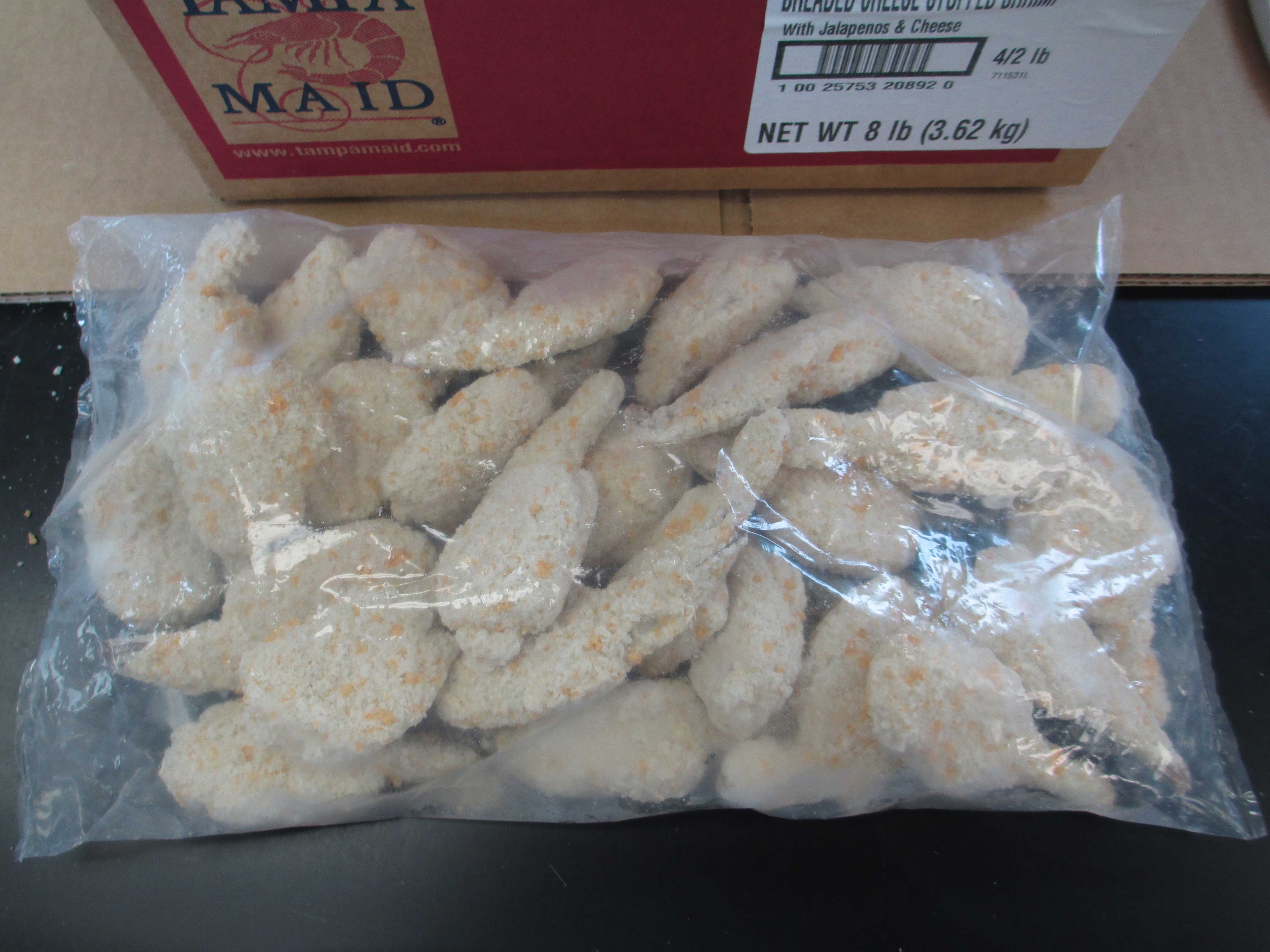 Tampa Maid Diced Jalapeno and Cheese Shrimp Jammer - 16/18, 2 Pound -- 4 per case.