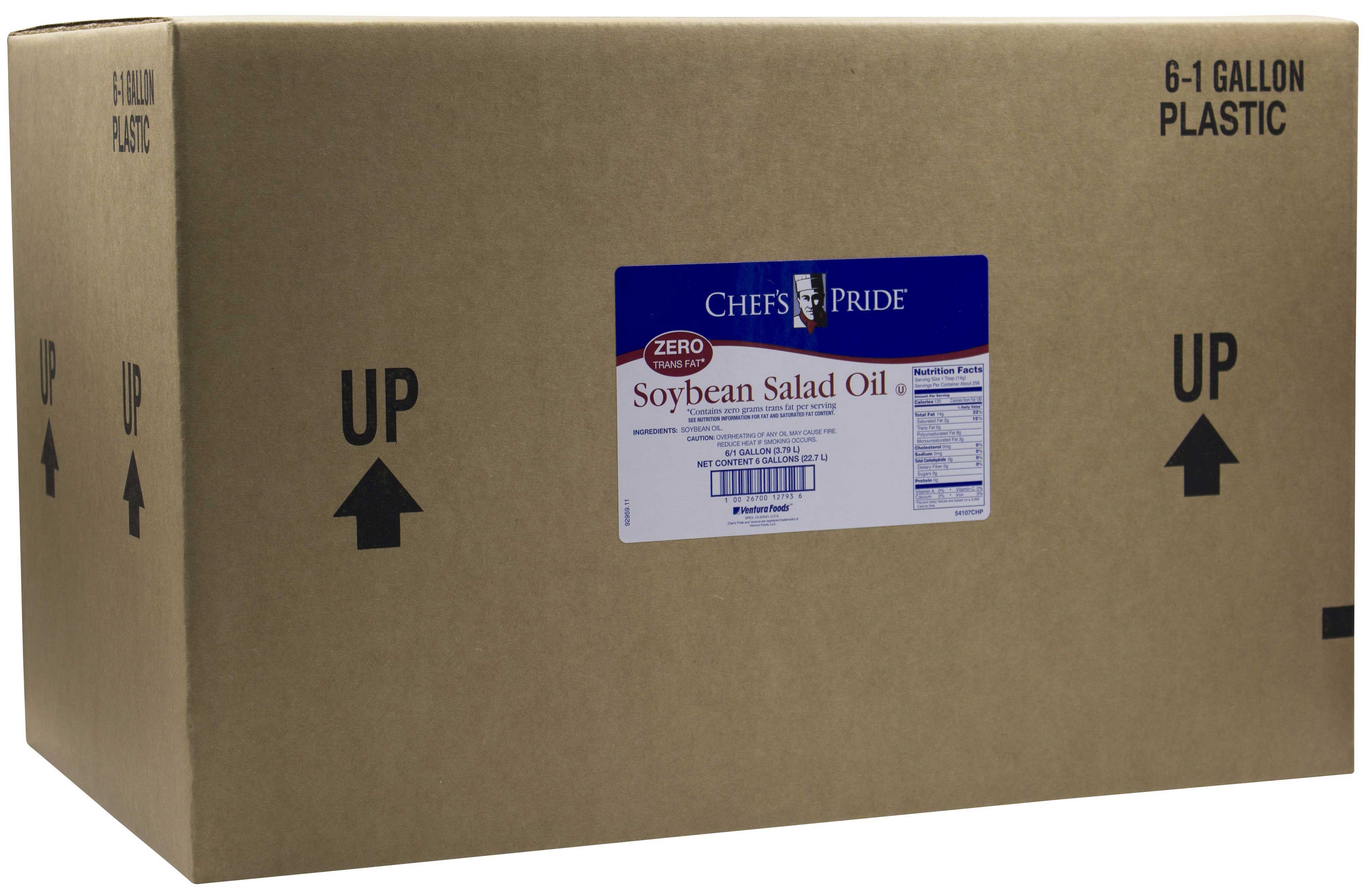 Chefs Pride No Trans Fat Soybean Salad Oil, 1 Gallon Jug -- 6 per case.