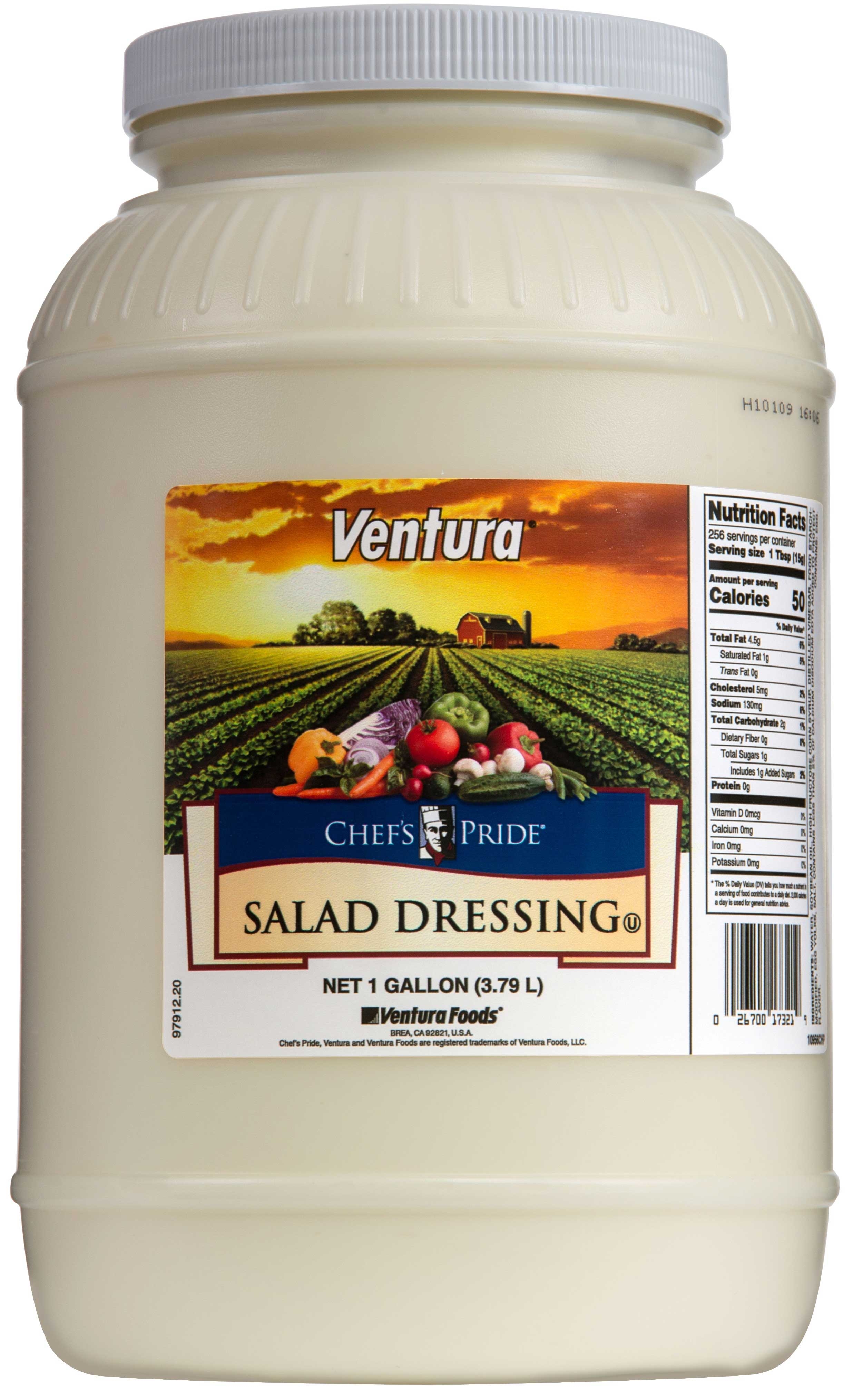 Chefs Pride Whipped Salad Dressing, 1 Gallon Jar -- 4 per case