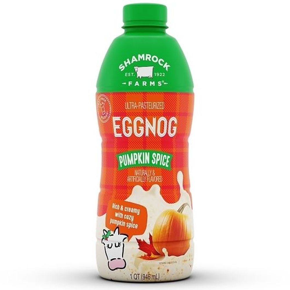 Shamrock Farms Pumpkin Spice Ultra Pasteurized Eggnog, 32 Ounce -- 6 per case