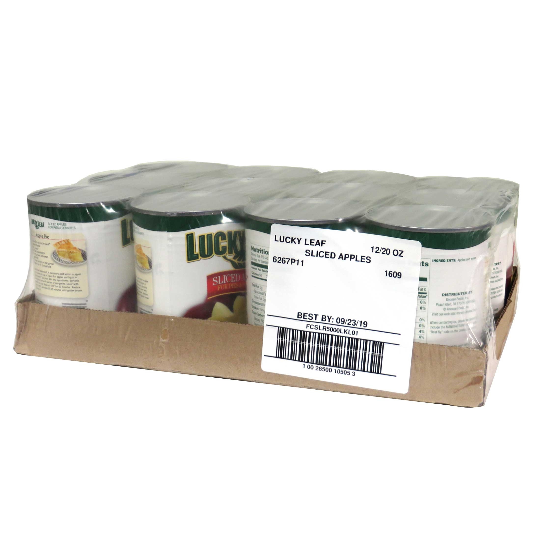 Knouse Foods Lucky Leaf Sliced Apple, 20 Ounce -- 12 per case.