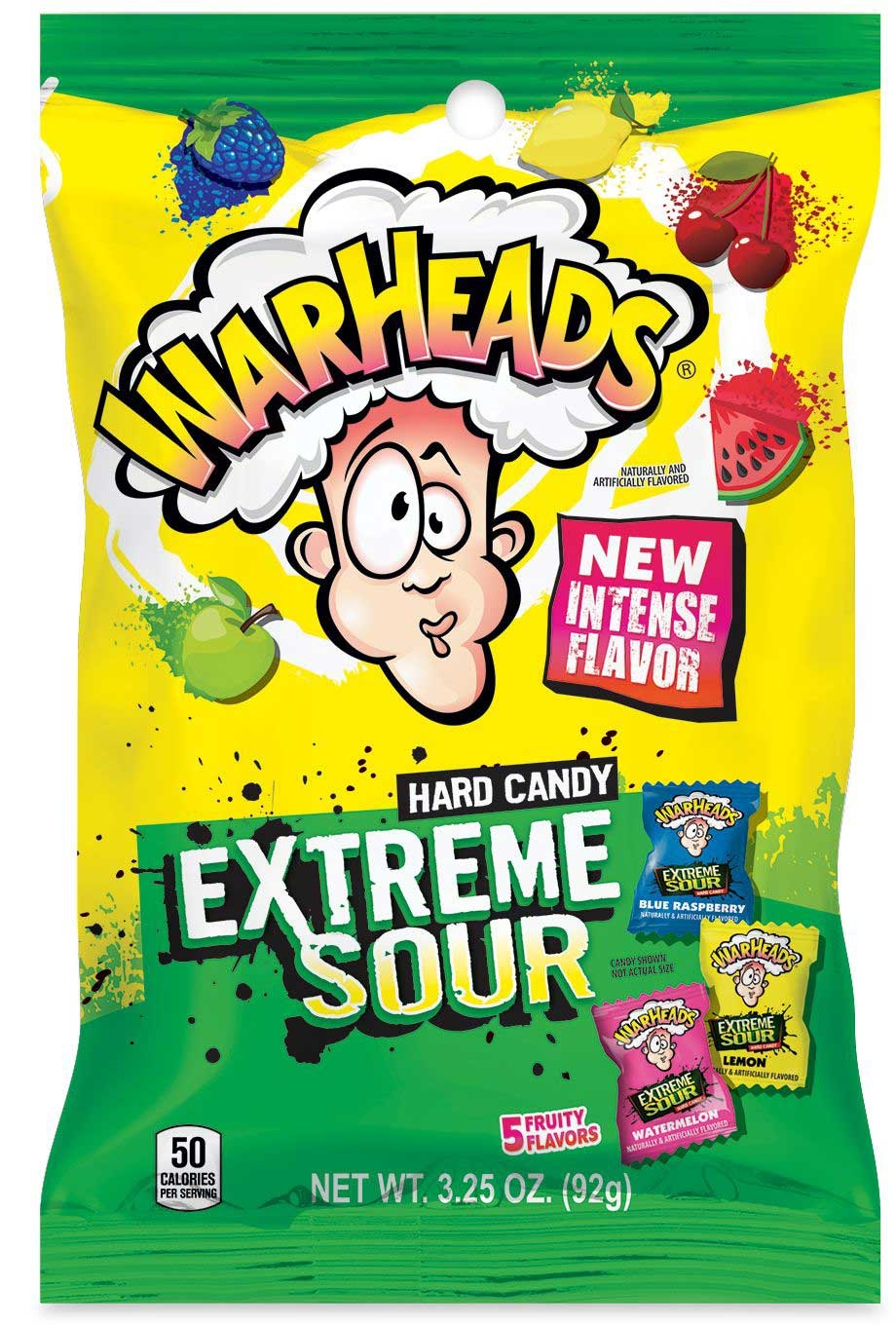 Warheads Extreme Sour Hard Candy, 3.25 Ounce -- 12 per case