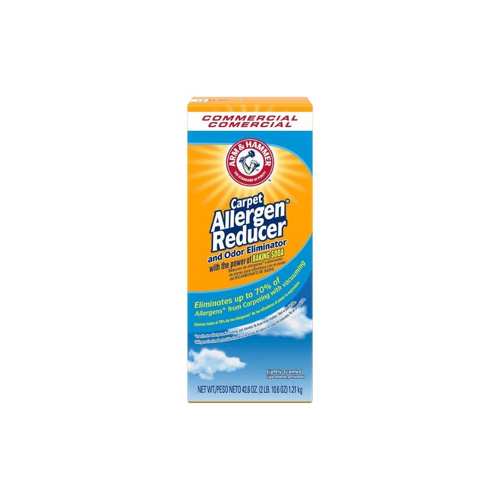Arm and Hammer Lightly Scented Carpet Allergen Reducer and Odor Eliminator, 42.6 Ounce -- 9 per case.