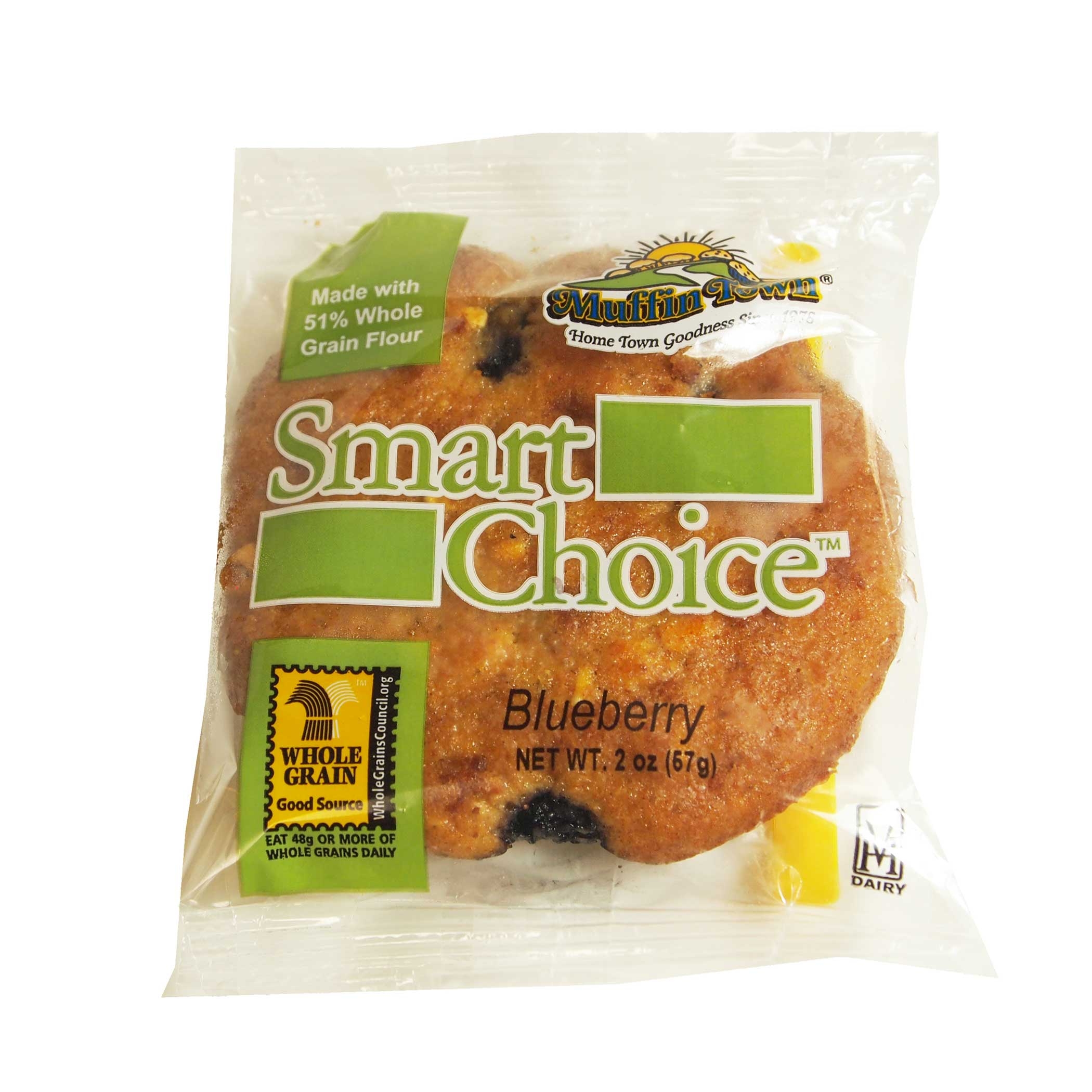 Smart Choice Wholegrain Blueberry Muffin Tops, 2 Ounce -- 60 per case.