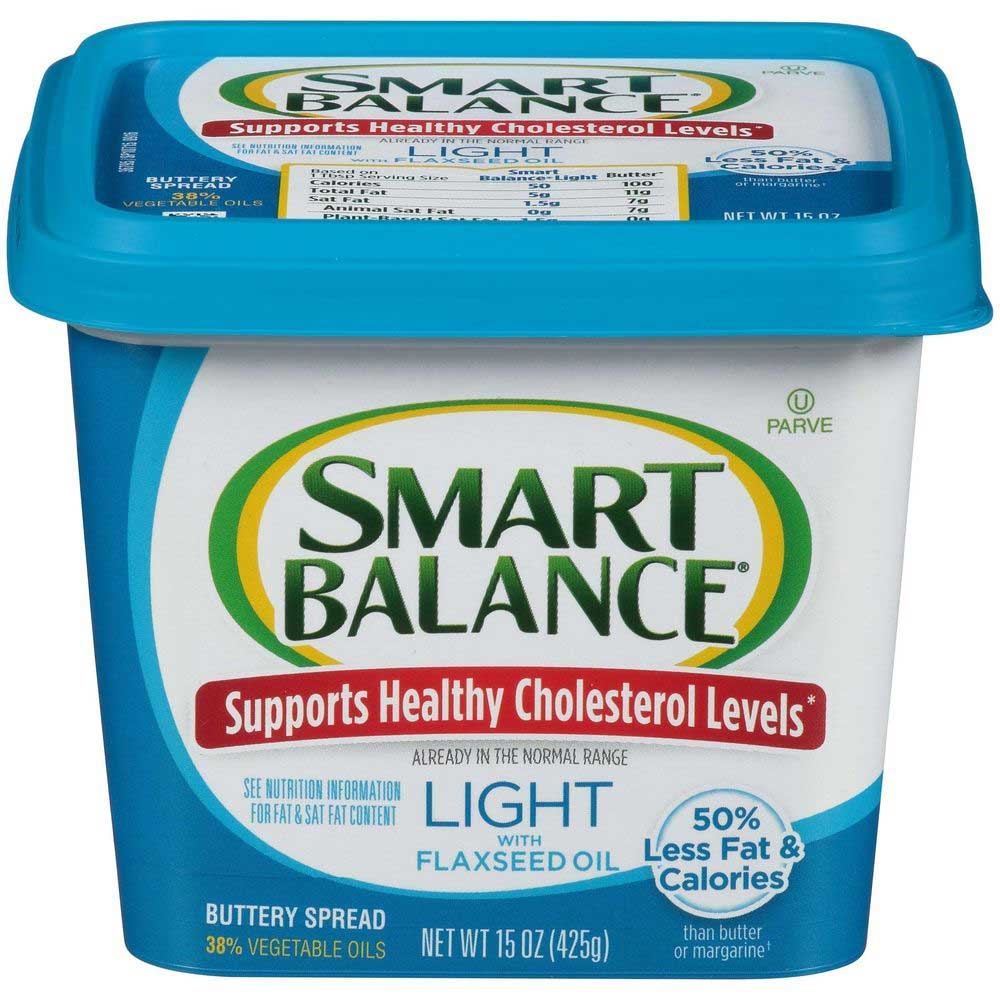 Smart Balance Light with Flaxseed Oil Buttery Spread, 15 Ounce -- 6 per case