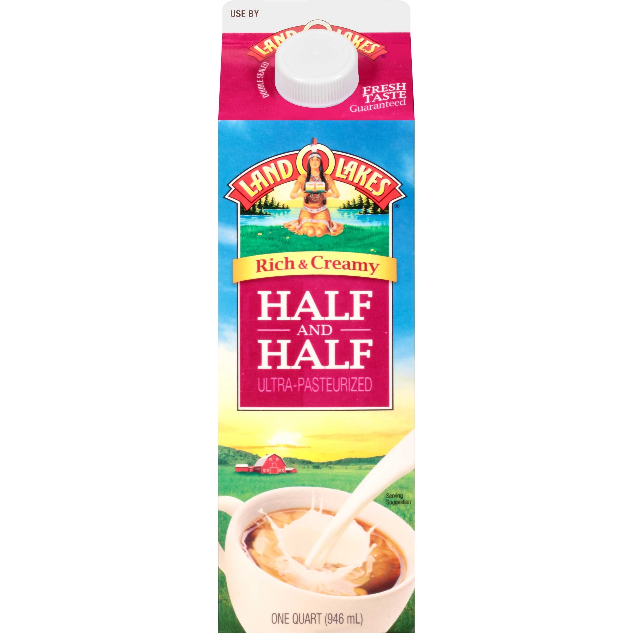 Land O Lakes Traditional Extended Shelf Life Half and Half, 32 ounce -- 12 per case