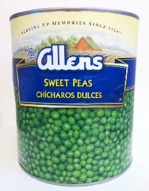 Allens Canned Sweet Green Pea, 105 Ounce -- 6 per case.