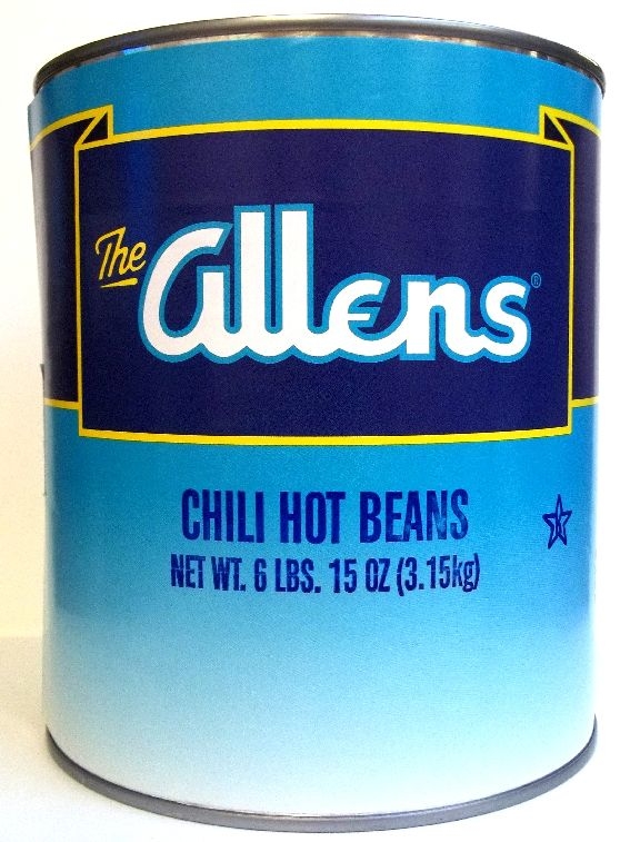 Allens Chili Hot Beans, 111 Ounce Can -- 6 per case.