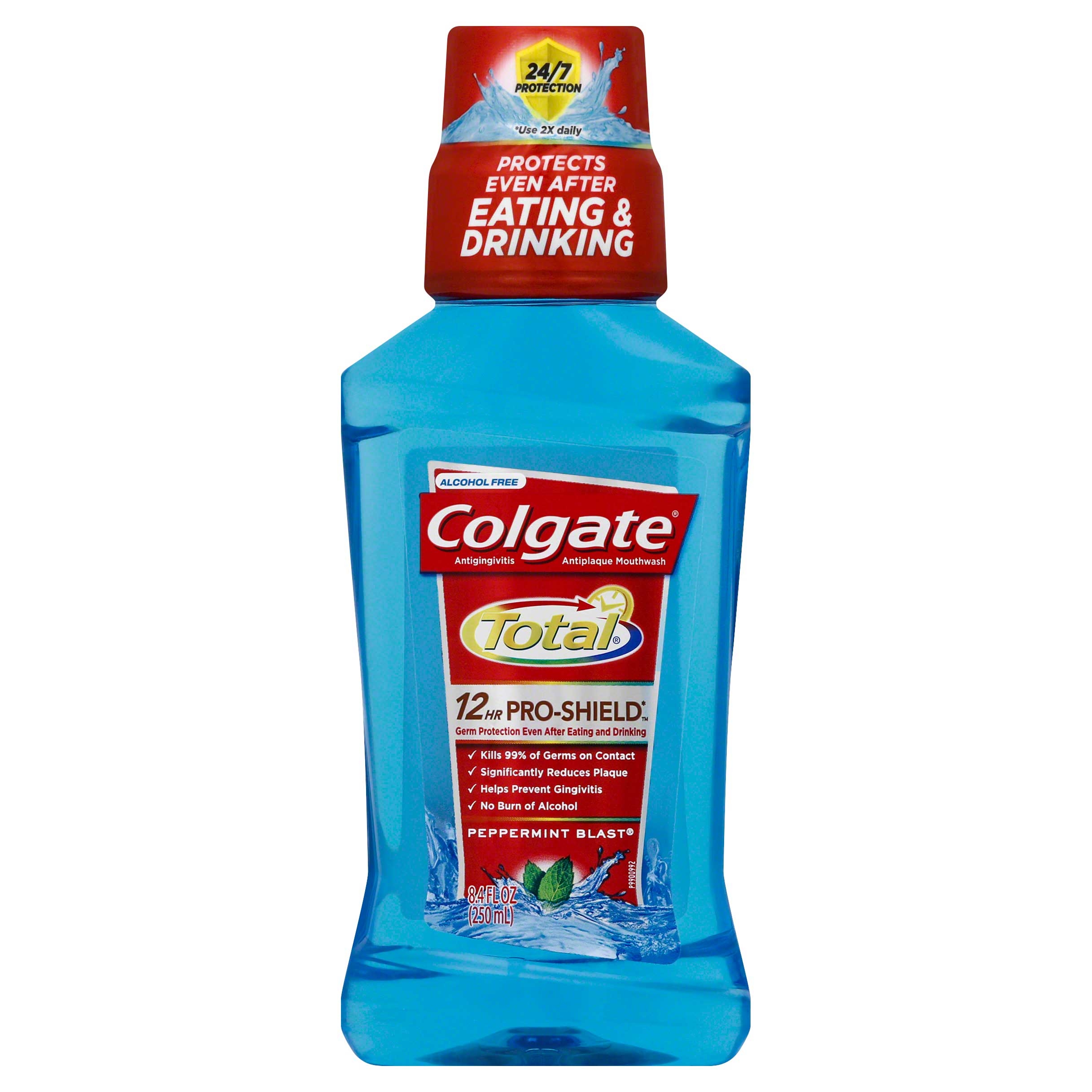 Colgate Total Advanced Pro Shield Peppermint Blast Mouthwash, 8.4 Fluid Ounce -- 6 per case.