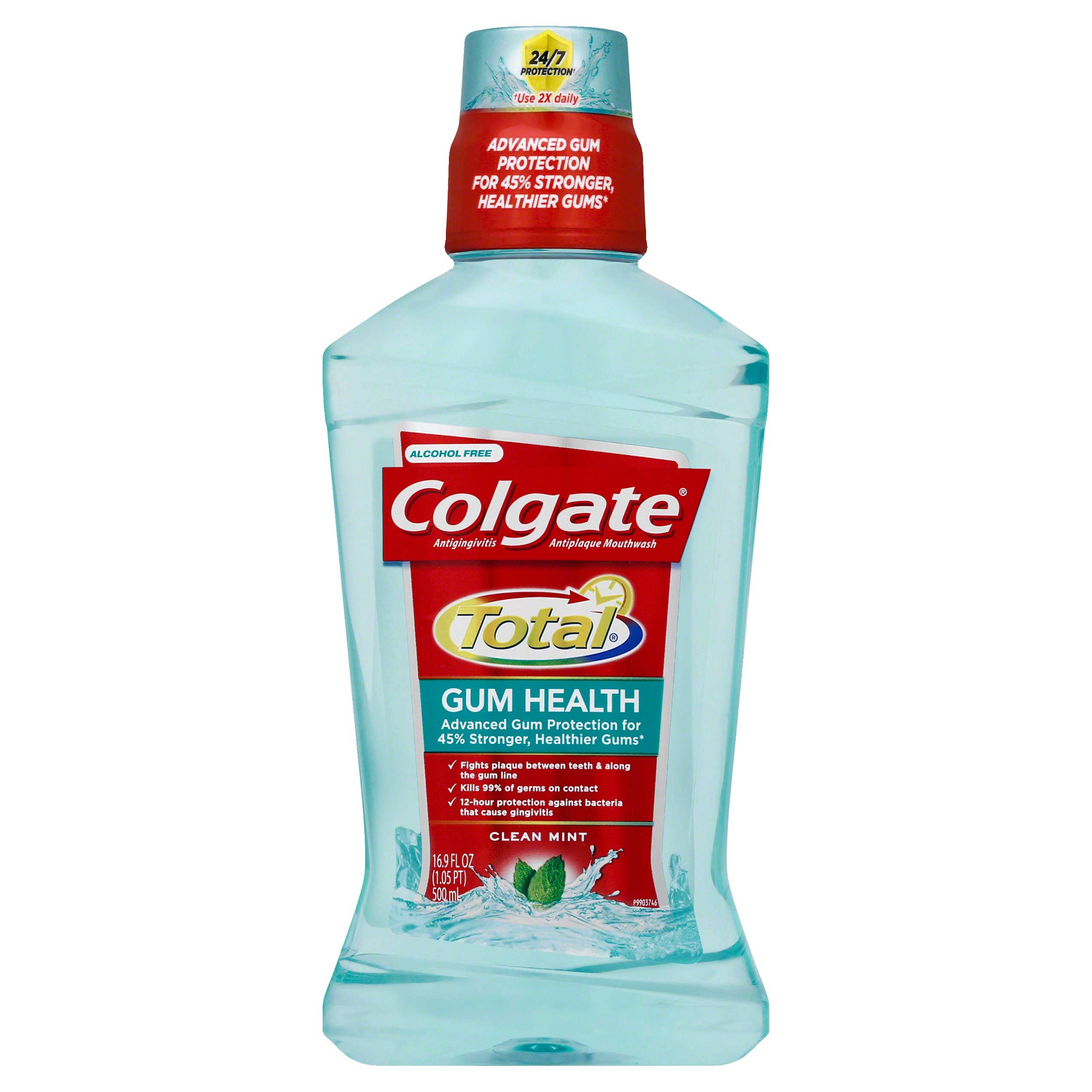 Colgate Total Gum Health Clean Mint Antiplaque Mouthwash, 500 Milliliter -- 6 per case.