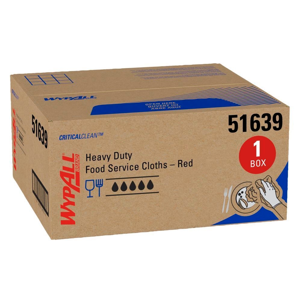 WypAll CriticalClean Red Foodservice Cloth, 200 count