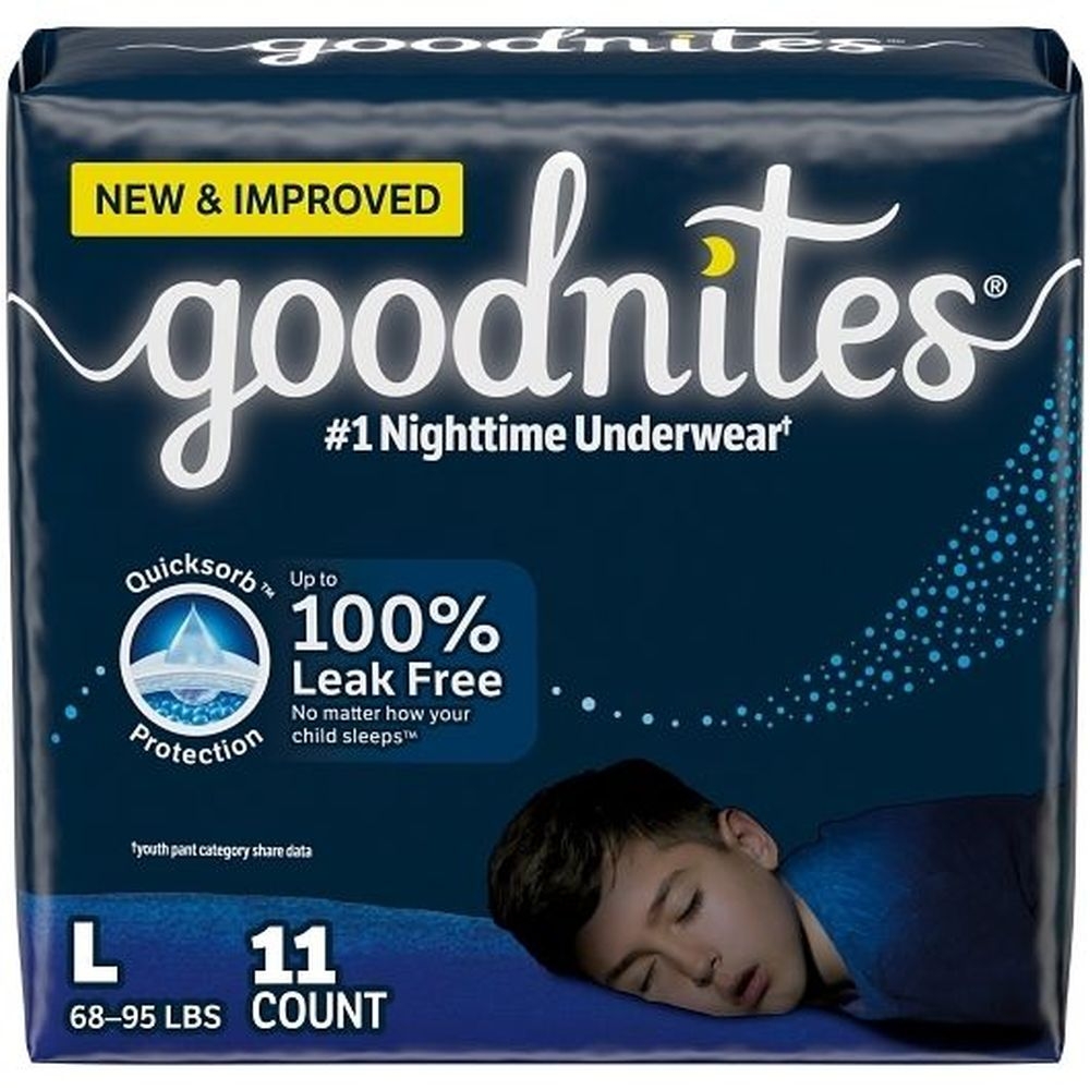 Goodnites Size 5 Boys Youth Pant - Jumbo Pack, 11 count -- 4 per case