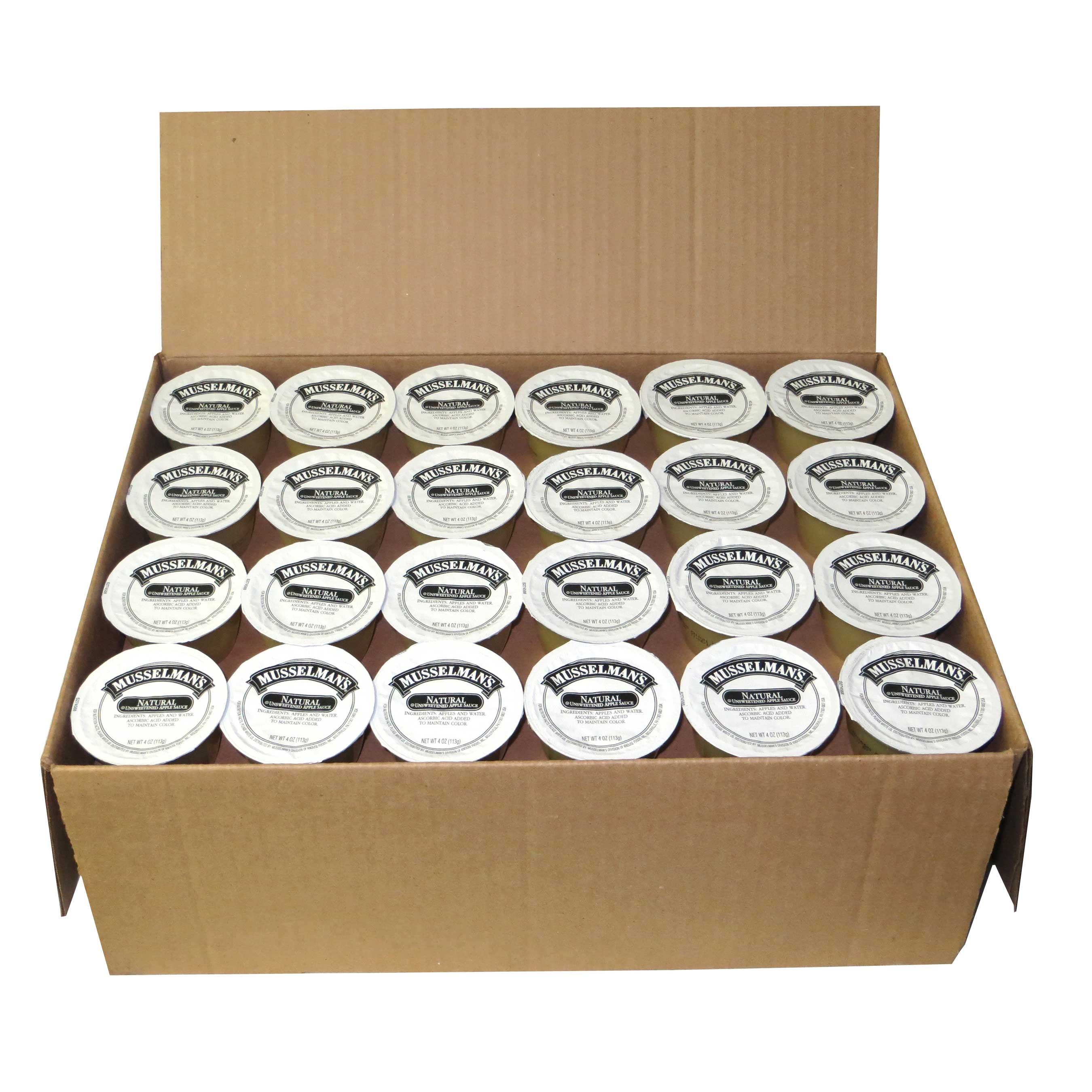 Musselmans Unsweetened Apple Sauce, 4 Ounce -- 72 per case