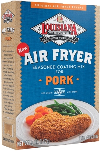 Louisiana Fish Fry Air Fryer Pork Seasoned Coating Mix, 5 Ounce -- 6 per case