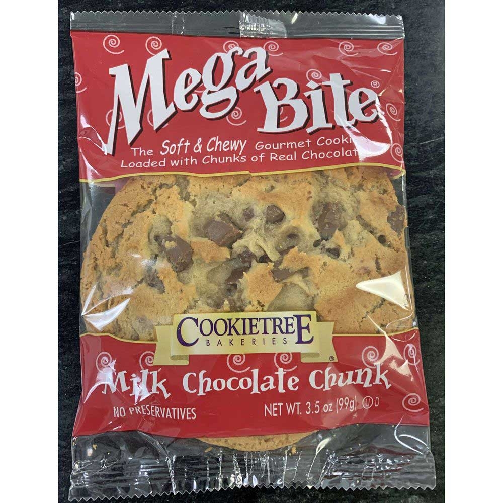 CookieTree MegaBite Individually Wrapped Gourmet Milk Chocolate Chunk Cookie, 3.5 Ounce -- 56 per case