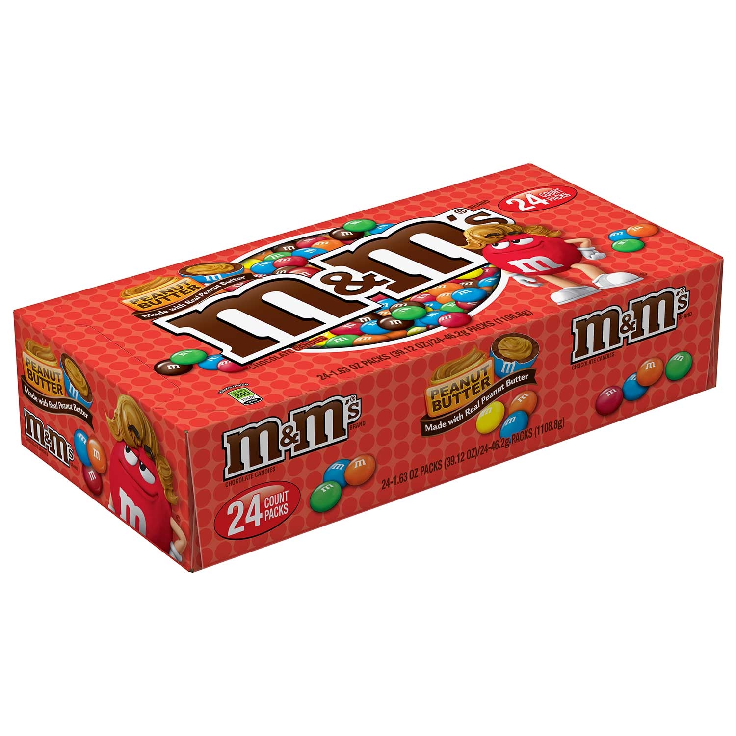 M and Ms Peanut Butter Candy -- 288 per case.