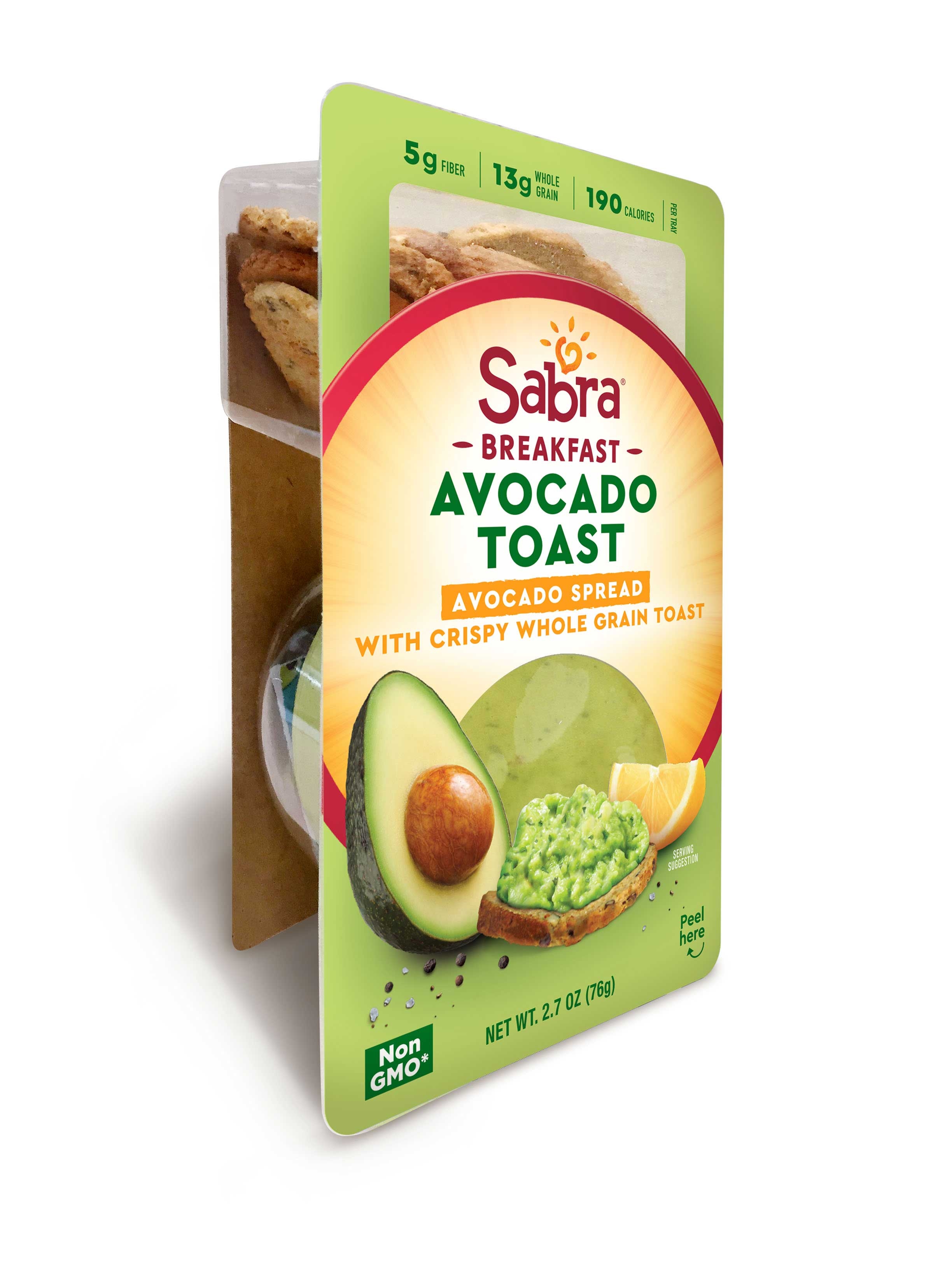 Sabra Avocado Spread with Toast, 2.7 Ounce -- 8 per case.