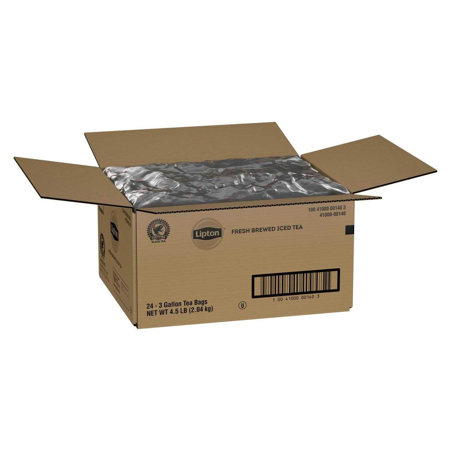 Lipton Black Iced Tea Bags Unsweetened, 3 gallon -- 24 per case