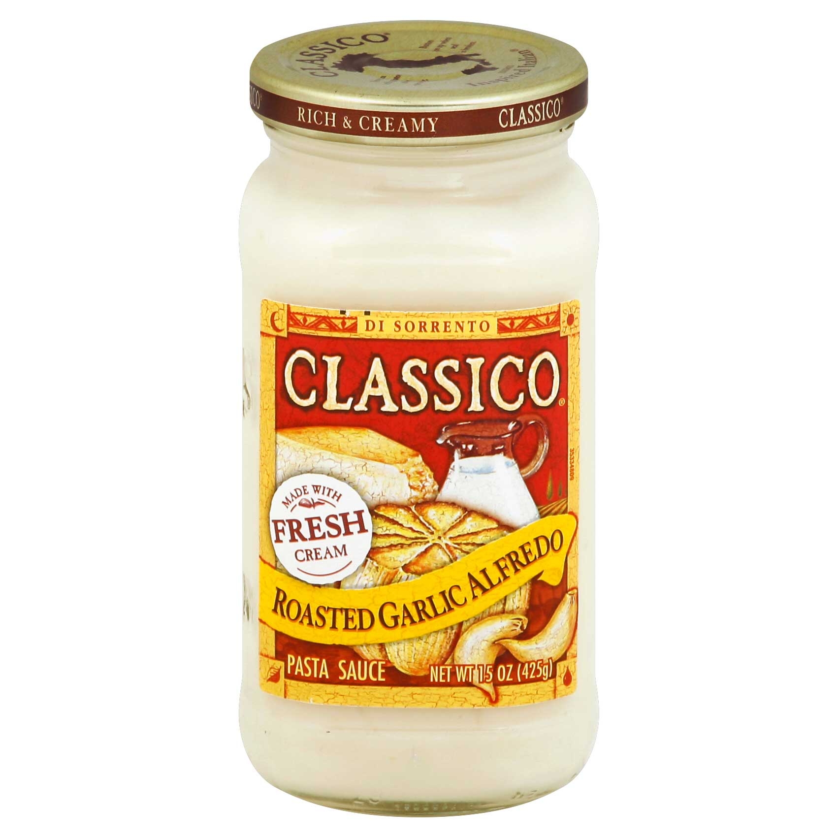 Classico Alfredo Roasted Garlic Sauce, 16 Ounce -- 12 Case