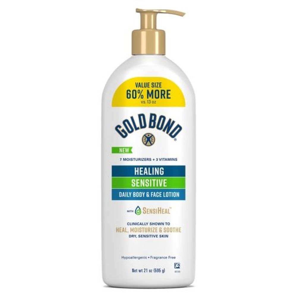 Gold Bond Healing Sensitive Daily Body and Face Lotion, 21 Ounce Bottle -- 18 per case