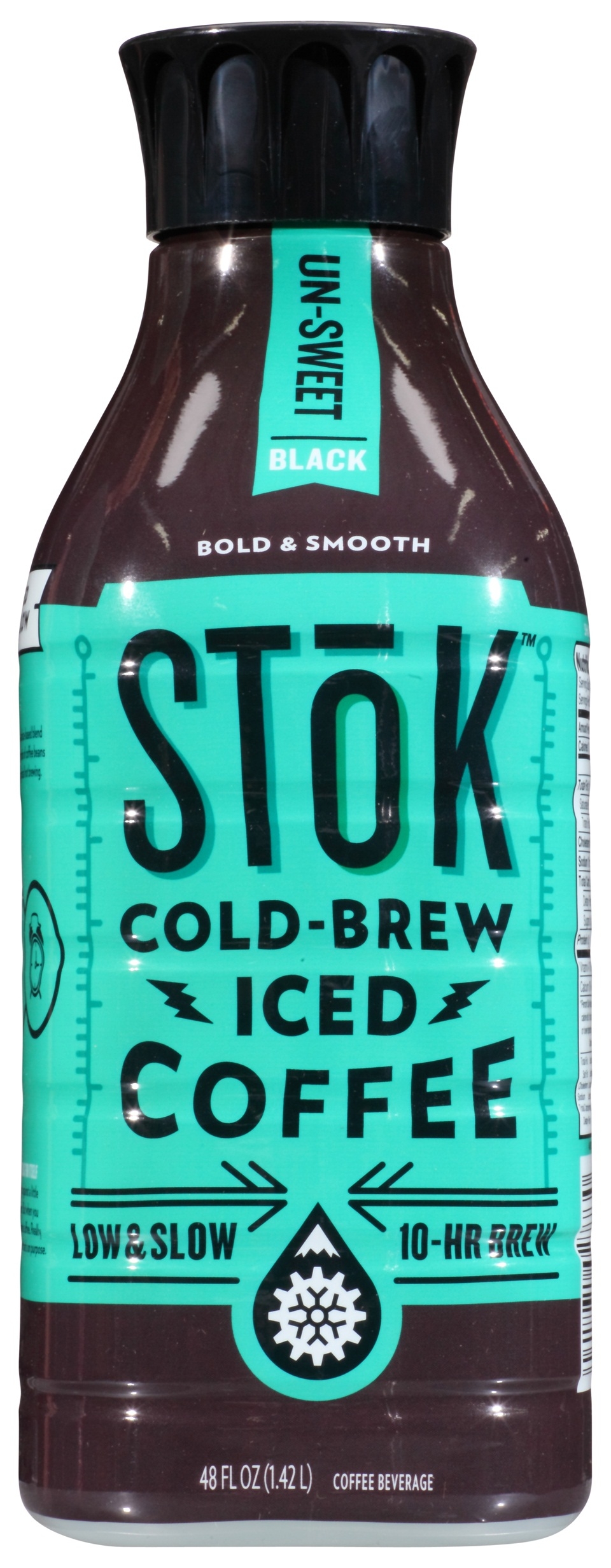 Stok Cold Brew Unsweetened Black Coffee, 48 Ounce -- 6 per case.