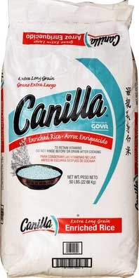 Goya Canilla Long Grain Rice, 50 Pound.