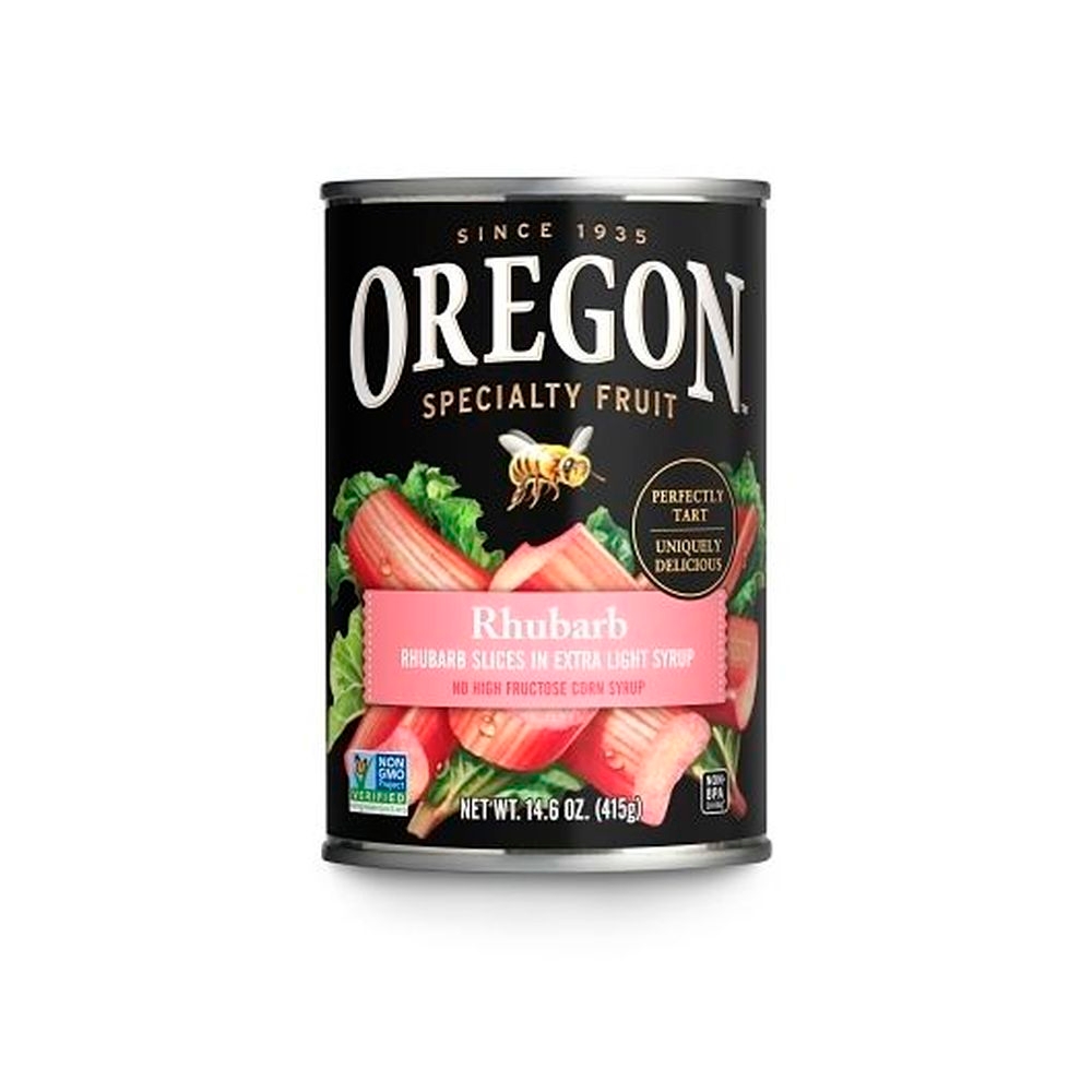 Oregon Specialty Fruit Rhubarb in Extra Light Syrup, 14.6 Ounce -- 8 per case