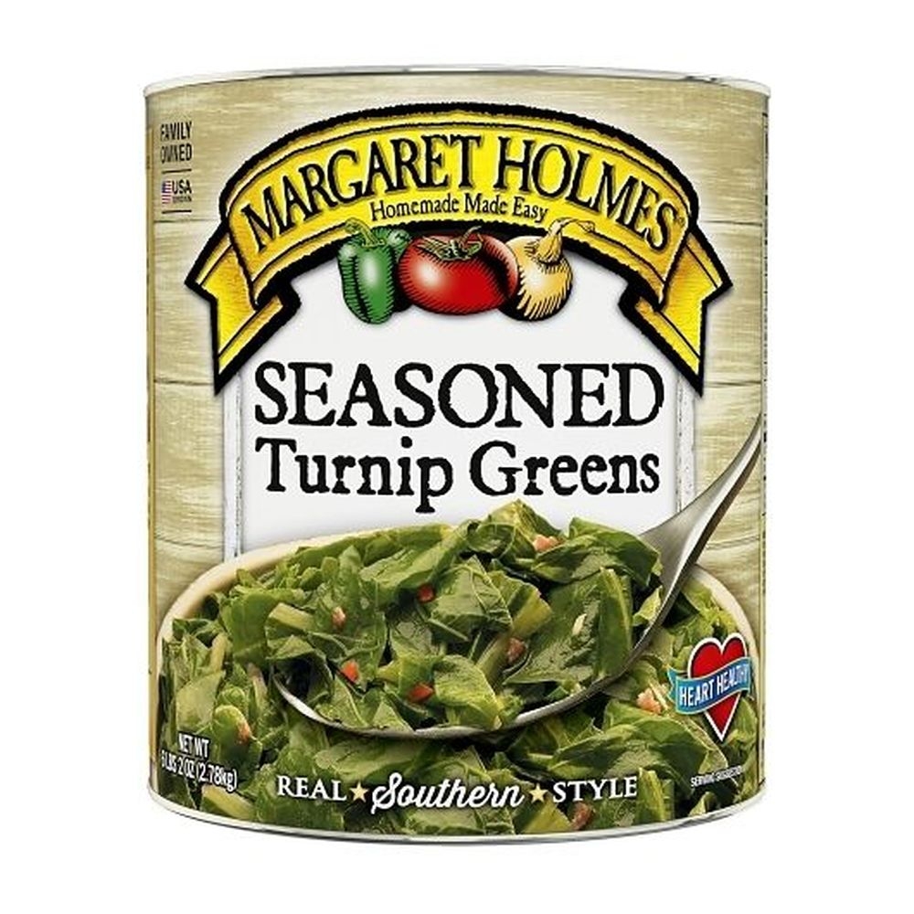 Margaret Holmes Seasoned Turnip Greens, 98 Ounce -- 6 per case