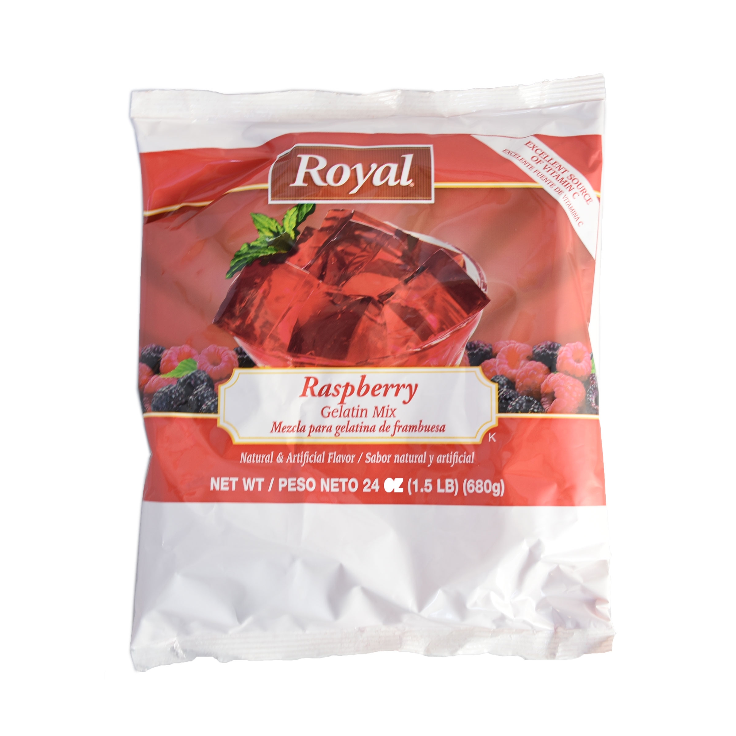 Royal Raspberry Gelatin, 24 Ounce -- 12 per case.