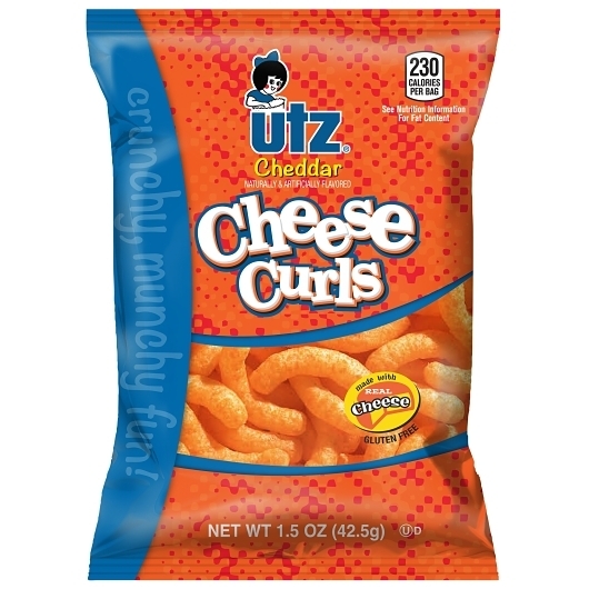 Utz Cheddar Cheese Curls, 1.5 Ounce -- 60 per case