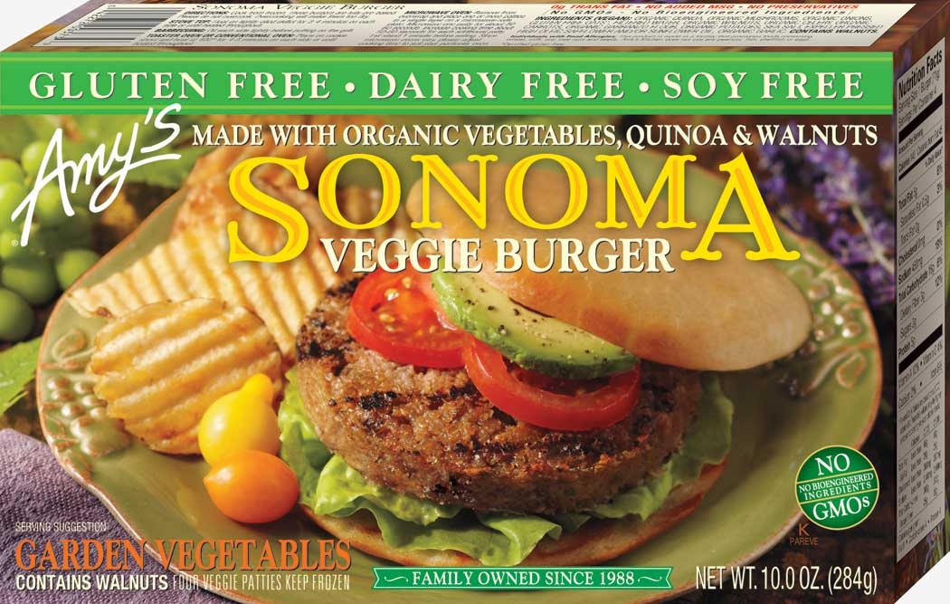 Amys Sonoma Veggie Burger, 10 Ounce -- 12 per case.