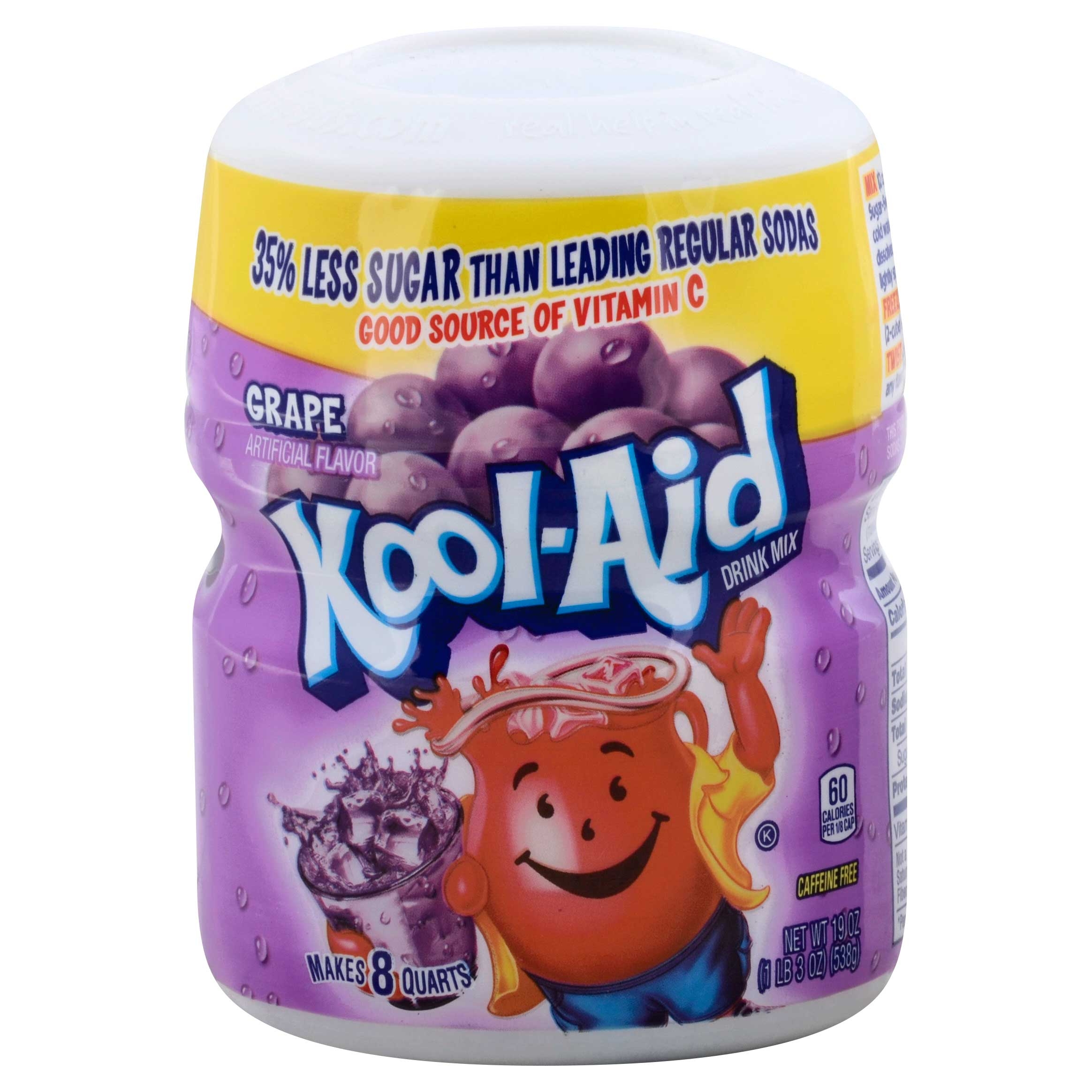 Kool-Aid Sugar-Sweetened Grape Powdered Soft Drink, 19 ounce -- 12 per case