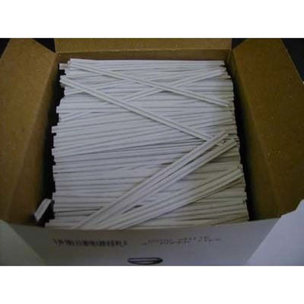 Bedford White Twist Tie Paper with Single Wire, 4 x 3/16 inch -- 2000 per case.