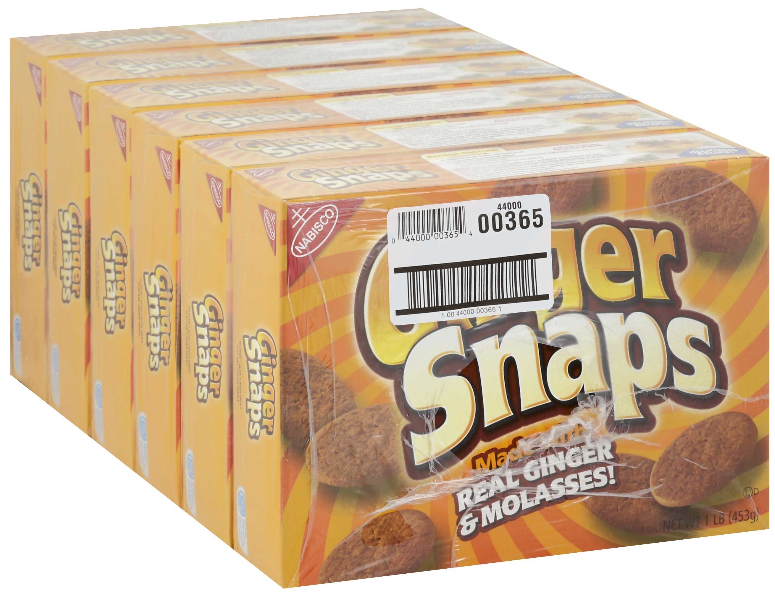 Kraft Nabisco Old Fashioned Ginger Snap Cookies, 16 Ounce -- 6 per case.